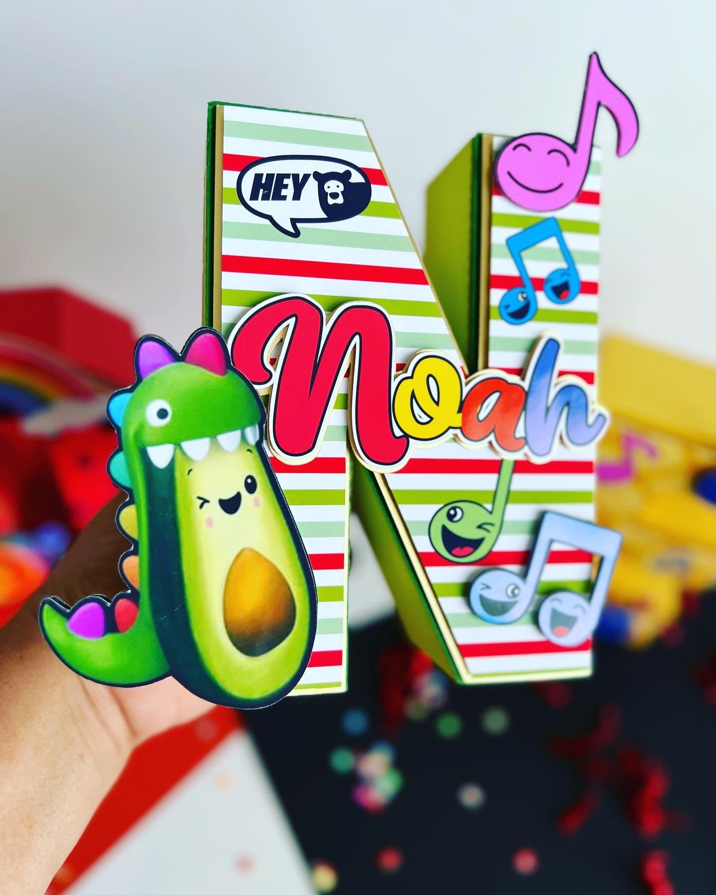 Hey Bear Sensorial Letras 3D Decoração de festa. UMA Letras 3D. Letras de decoração de festa de aniversário 3D.