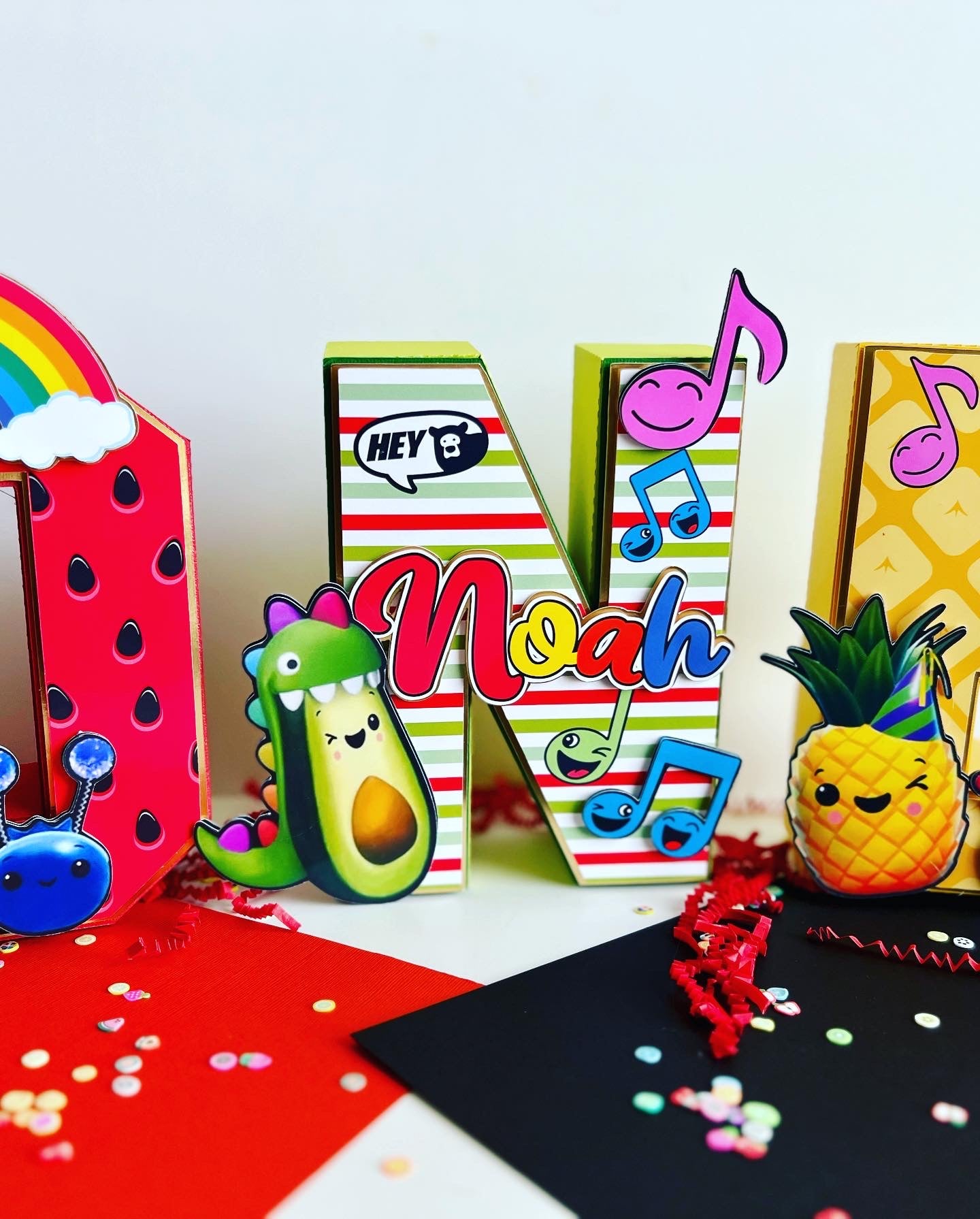 Hey Bear Sensorial Letras 3D Decoração de festa. UMA Letras 3D. Letras de decoração de festa de aniversário 3D.