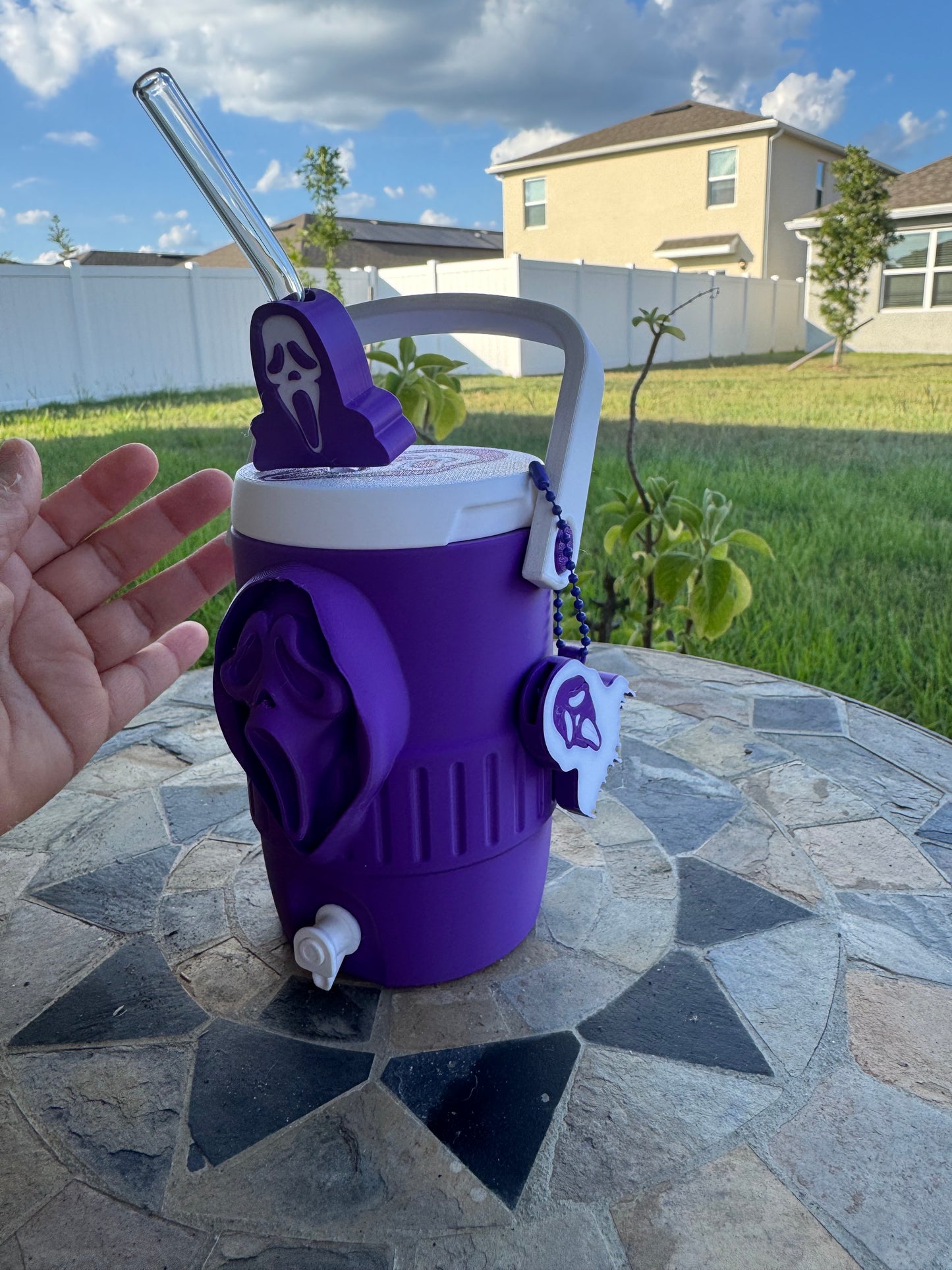 Ghost face 12oz can cooler holder