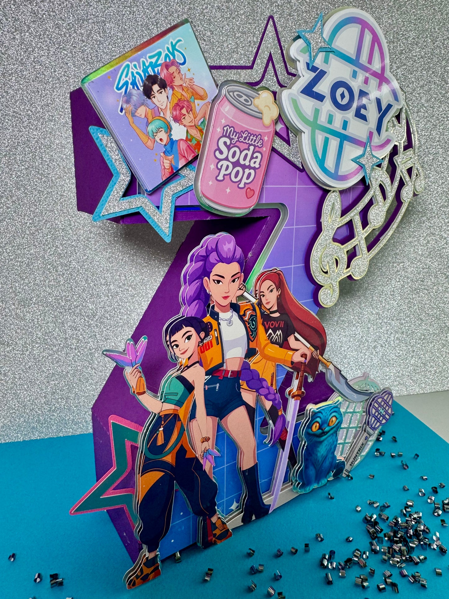 K-pop Demon Hunter 3D Letter or Number | Custom Party Decoration | Personalized Name & Date | Handmade