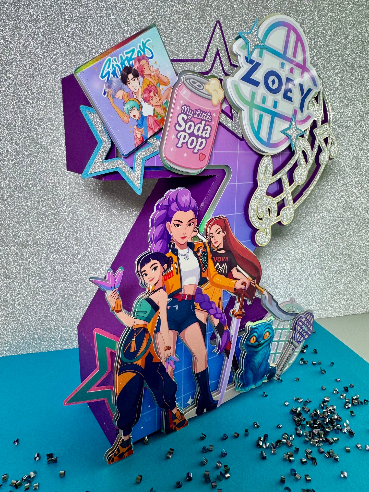 K-pop Demon Hunter 3D Letter or Number | Custom Party Decoration | Personalized Name & Date | Handmade