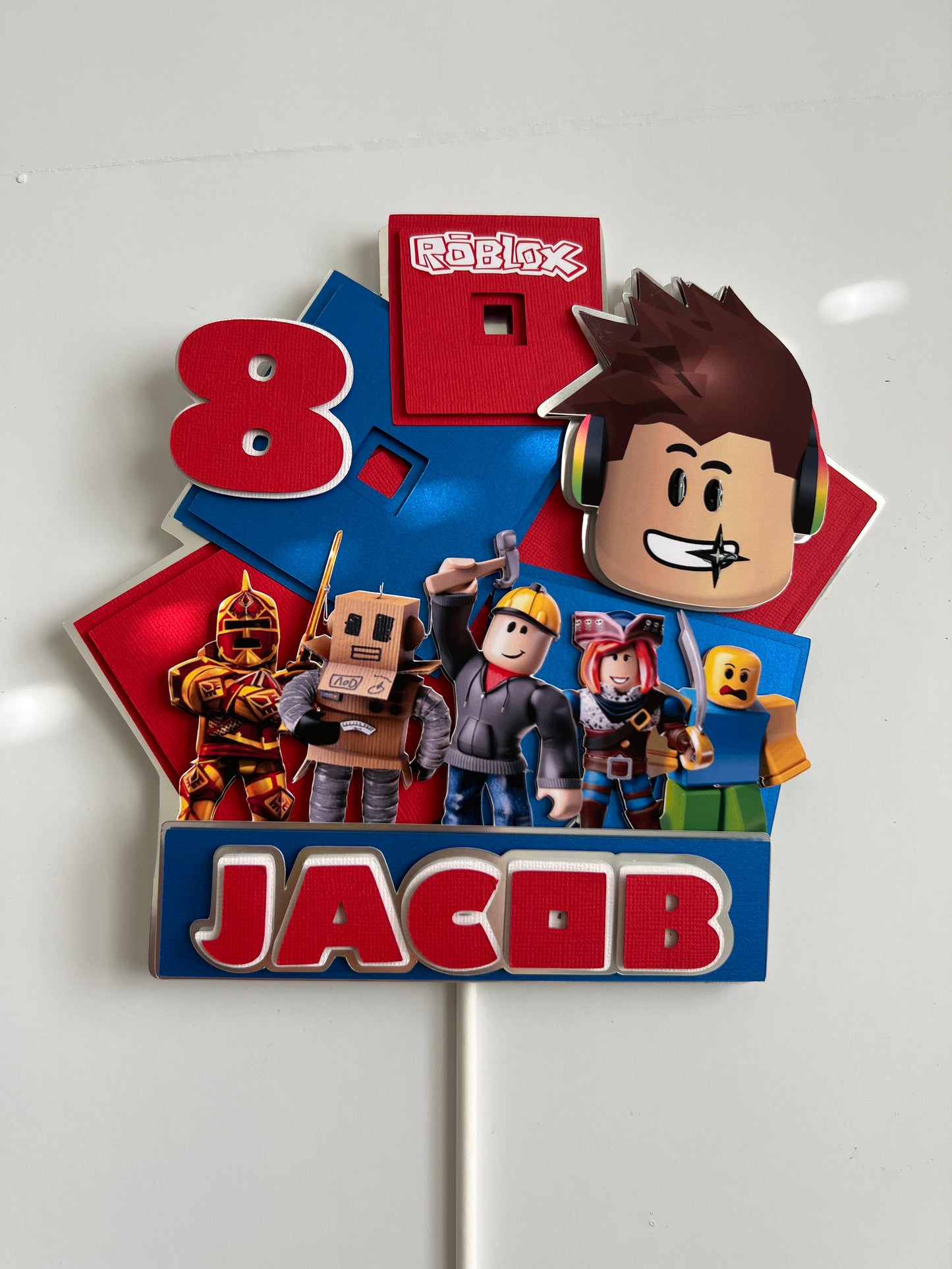 Roblox Cake Topper Roblox Theme Birthday Roblox Party Decor