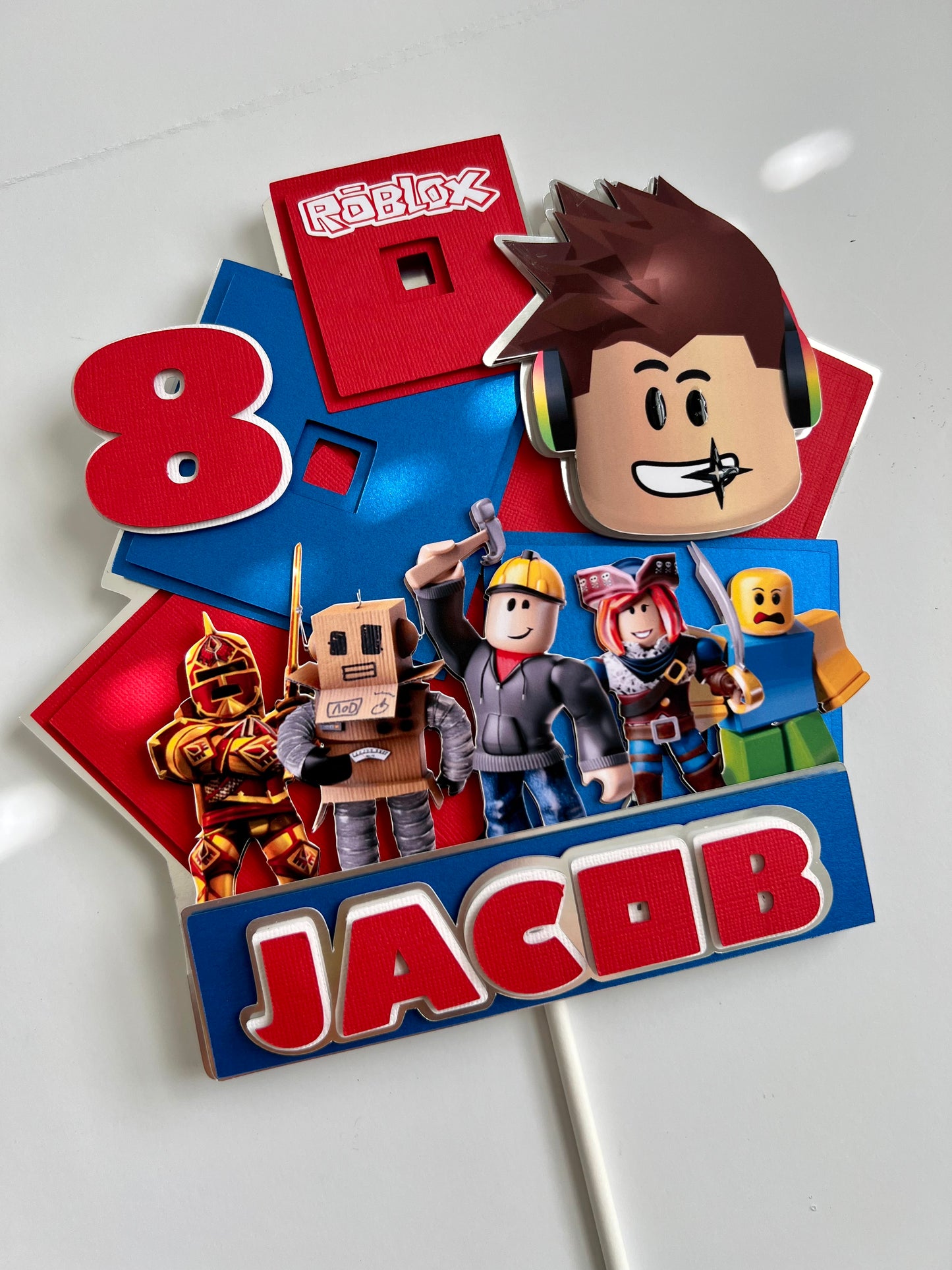 Roblox Cake Topper Roblox Theme Birthday Roblox Party Decor