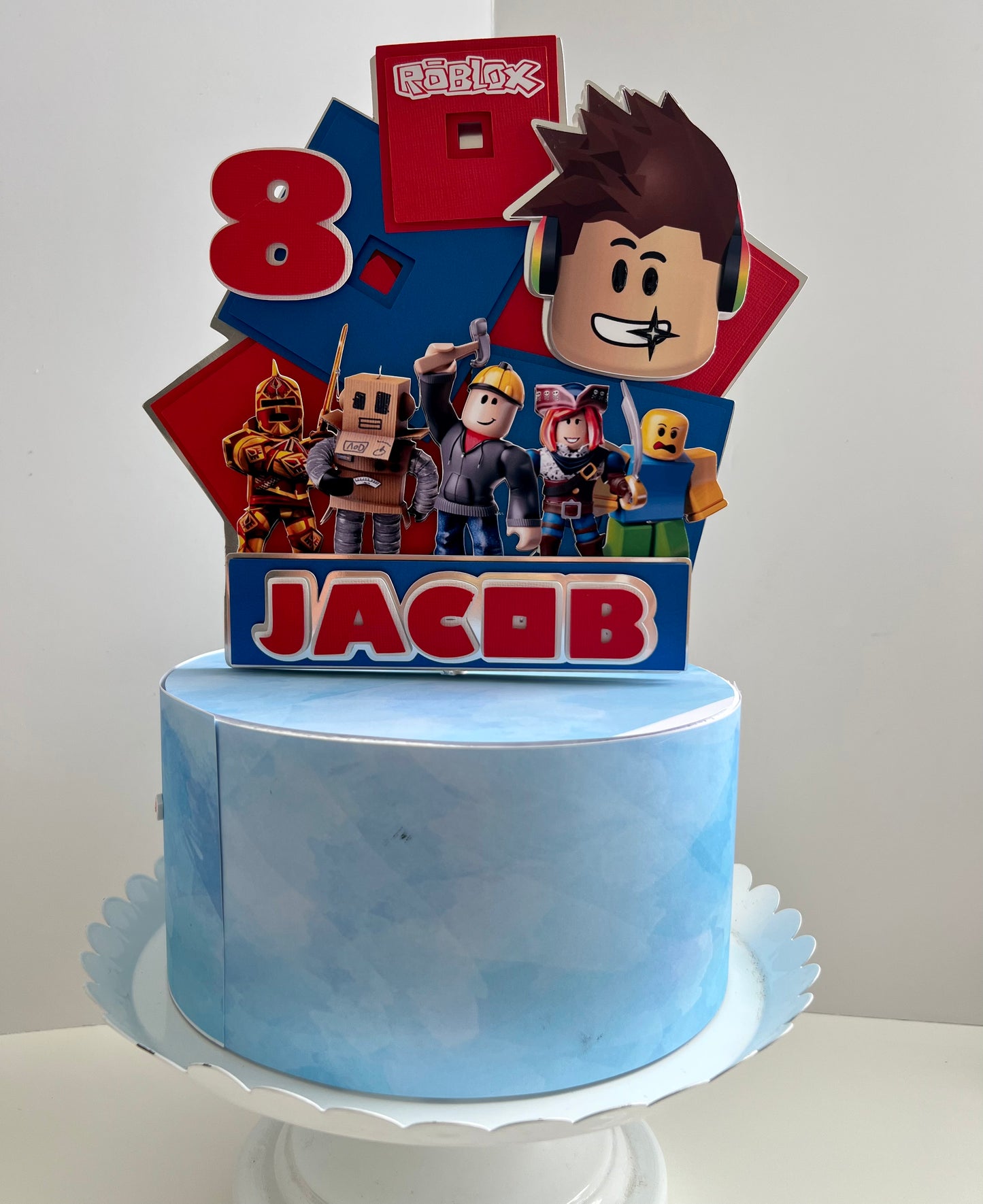 Roblox Cake Topper Roblox Theme Birthday Roblox Party Decor