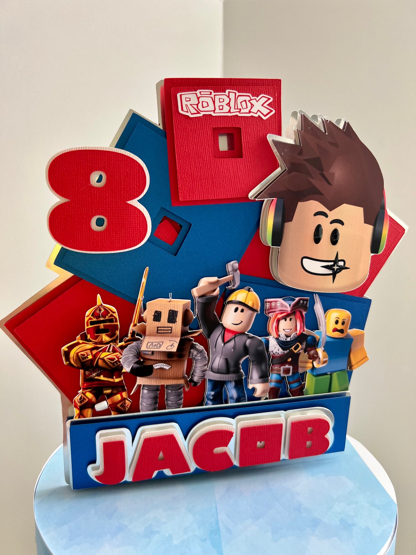 Roblox Cake Topper Roblox Theme Birthday Roblox Party Decor