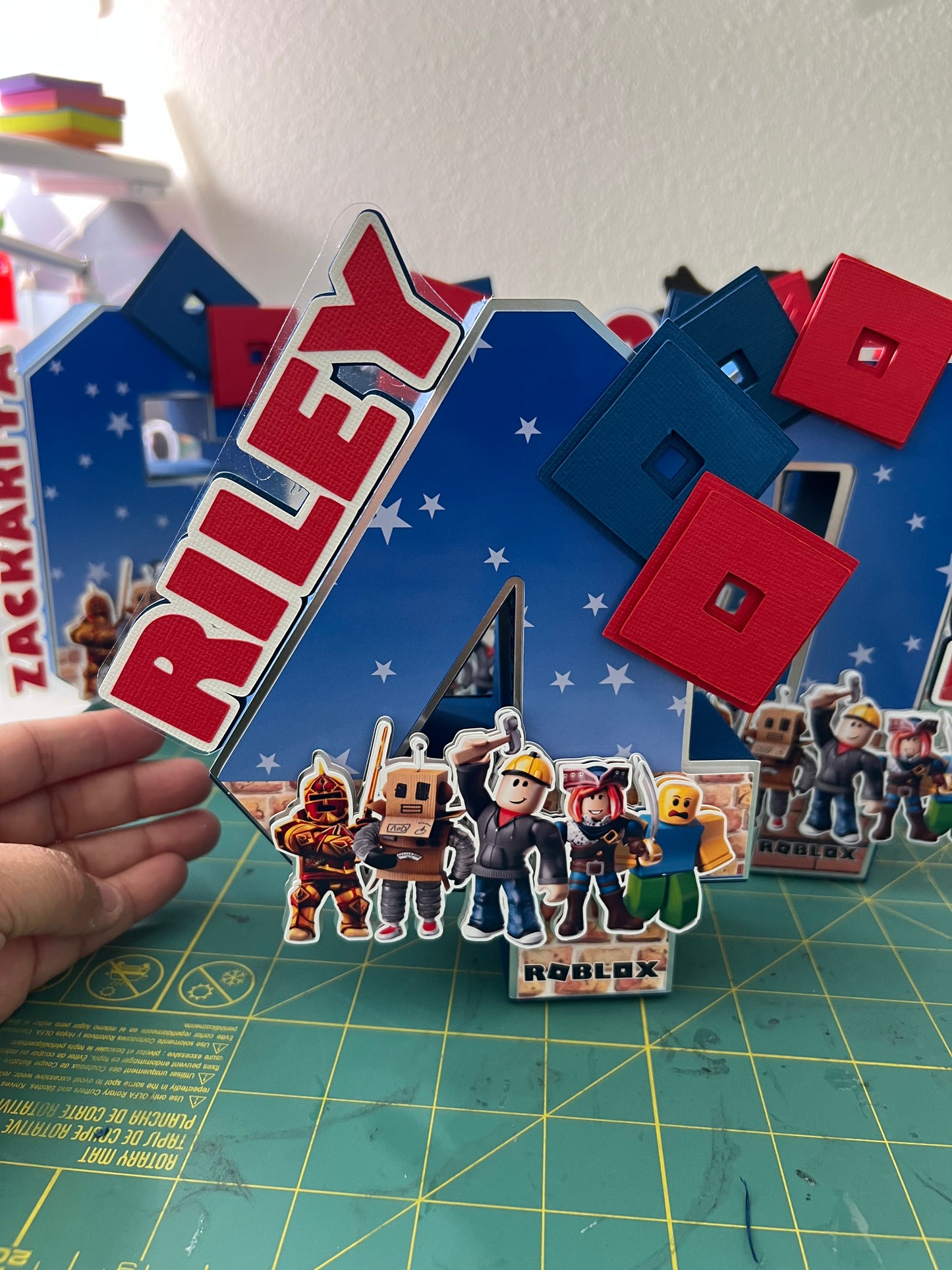 Roblox Personalized 3D Number. Roblox Birthday Table Decor. Boy Birthday Decorations. Anime 3D letters and Numbers.