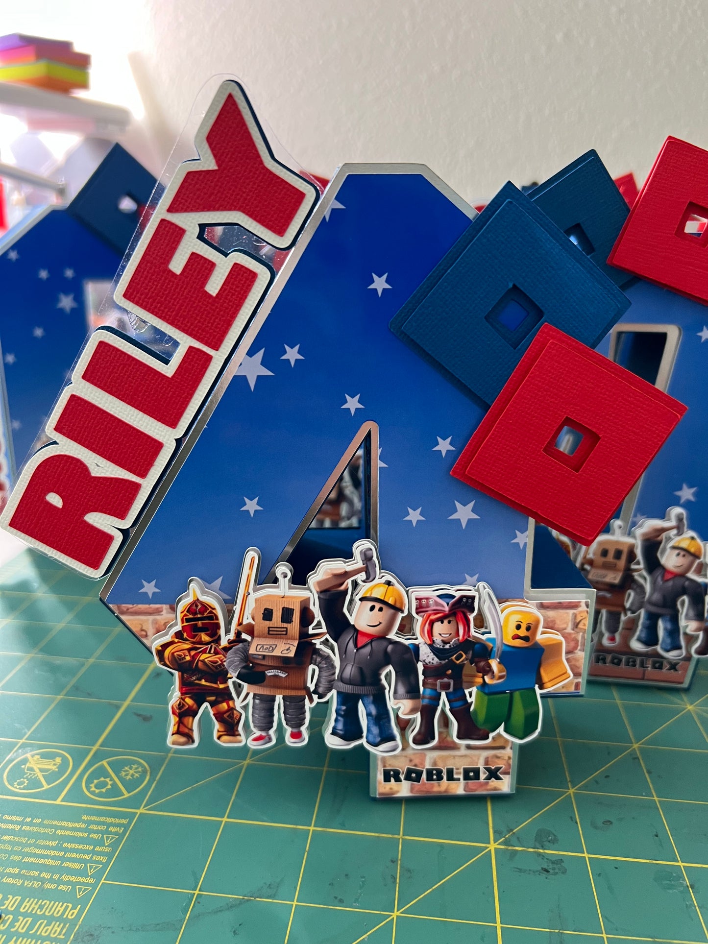 Roblox Personalized 3D Number. Roblox Birthday Table Decor. Boy Birthday Decorations. Anime 3D letters and Numbers.