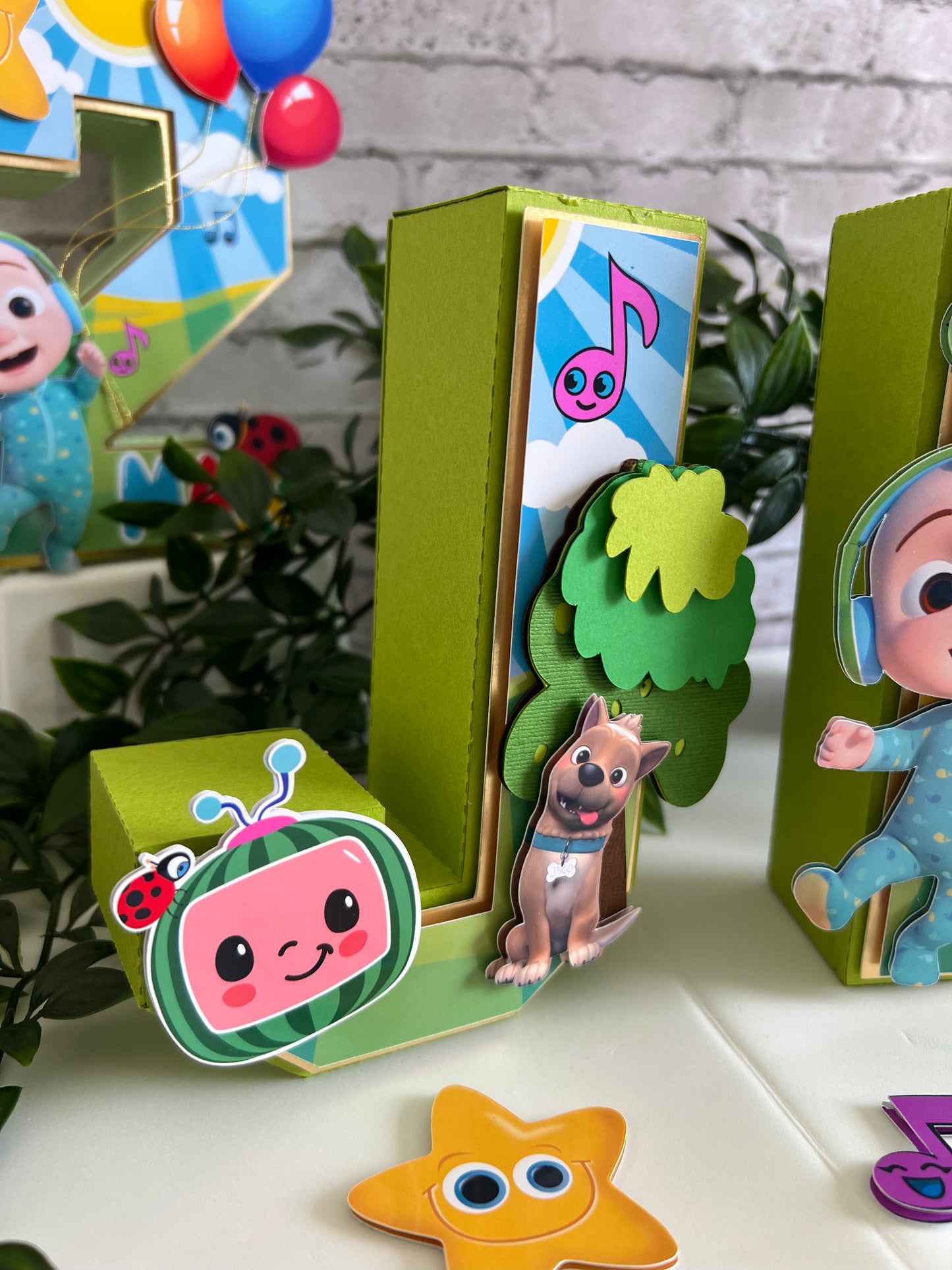 Theme preschool Numbers - melon 3 D Numbers Kids Name - Personalized 3D Numbers - Coco party Decor - Inspired 3D Numbers - Wold Party