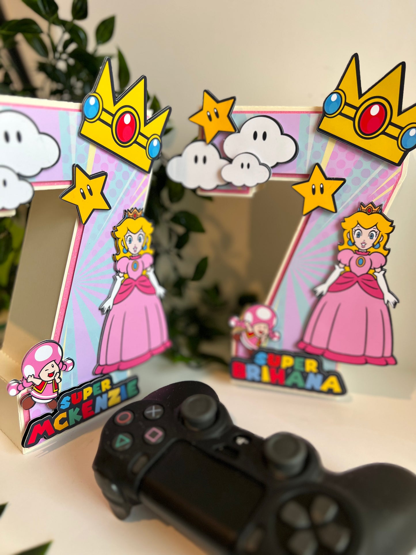 Princess 3D letters / Princess Peach Birthday Decorations / Princess Peach Party / Super Mario Birthday / Girls 3D Letters