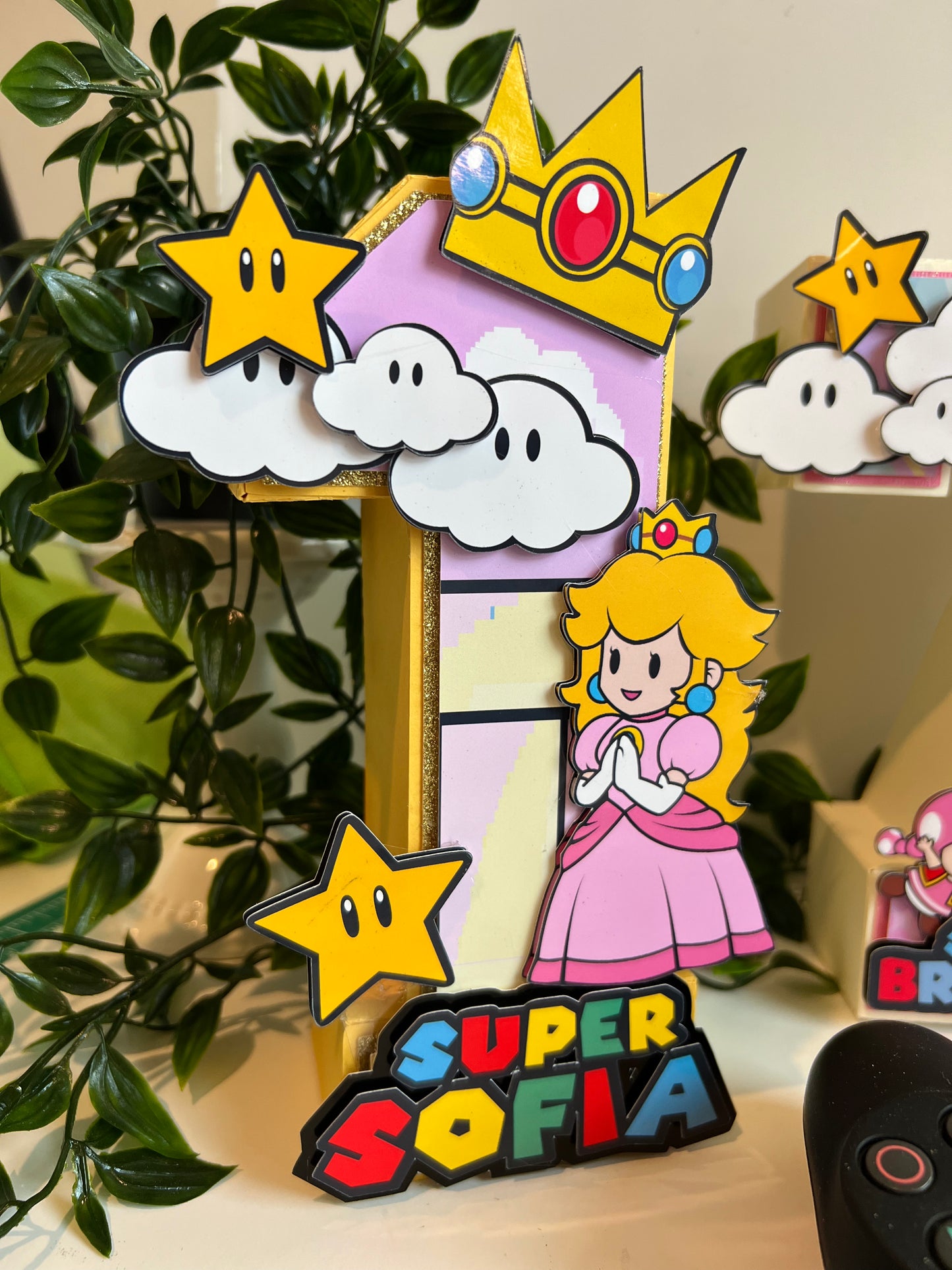 Princess 3D letters / Princess Peach Birthday Decorations / Princess Peach Party / Super Mario Birthday / Girls 3D Letters