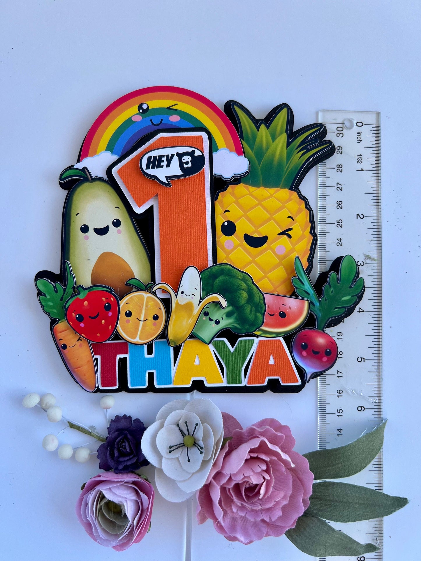Hey Bear Sensory Cake Topper | Hey Bear Happy Birthday | Hey Bear smash Party | Cake Topper for Kids | Birthday Decor | Kids Birthday