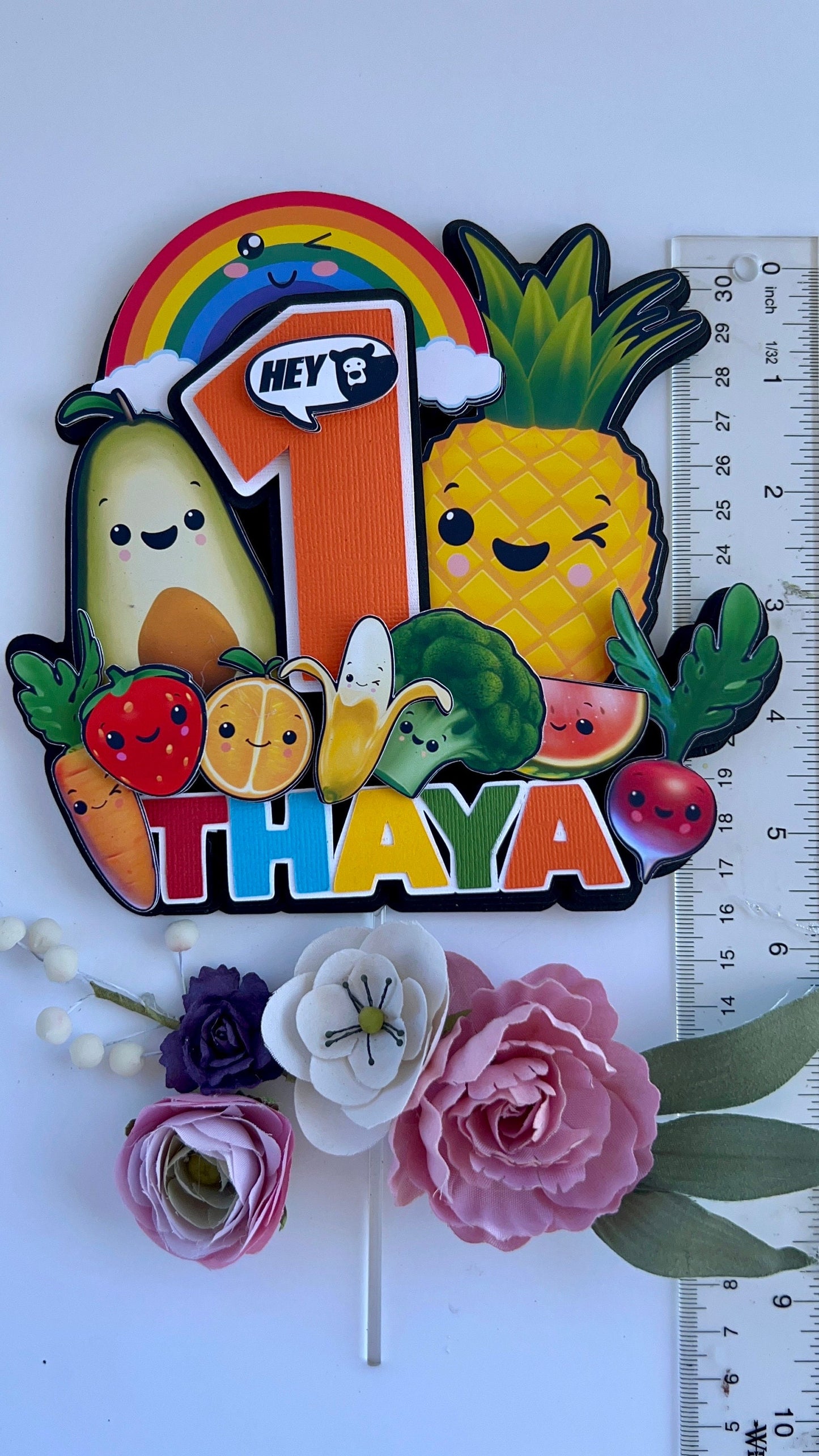 Hey Bear Sensory Cake Topper | Hey Bear Happy Birthday | Hey Bear smash Party | Cake Topper for Kids | Birthday Decor | Kids Birthday