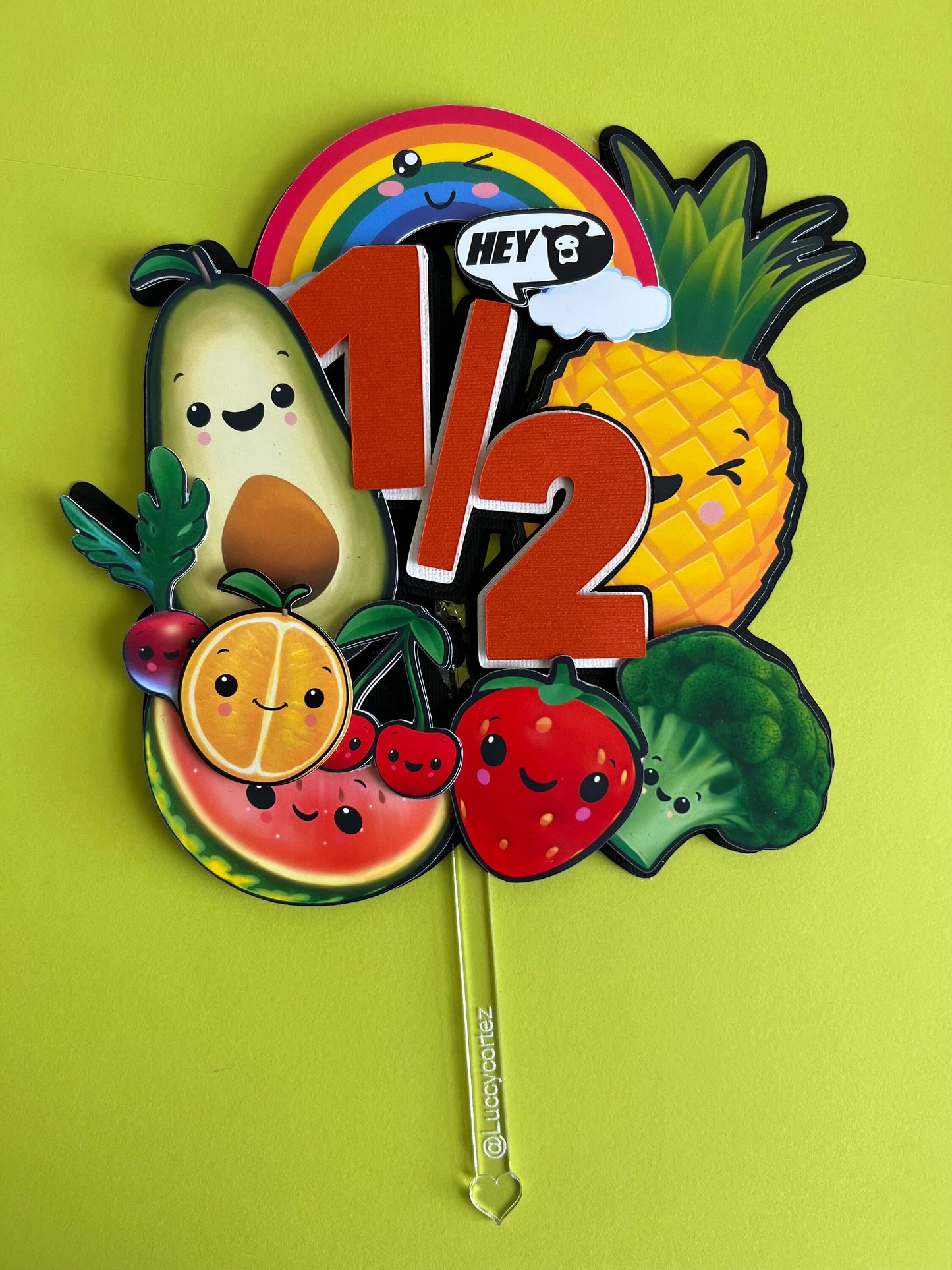 Hey Bear sensory Cake topper - Hey Bear Happy Birthday - Hey Bear smash Party - Hey Bear Baby Birthday - Birthday Decor for Kids Party