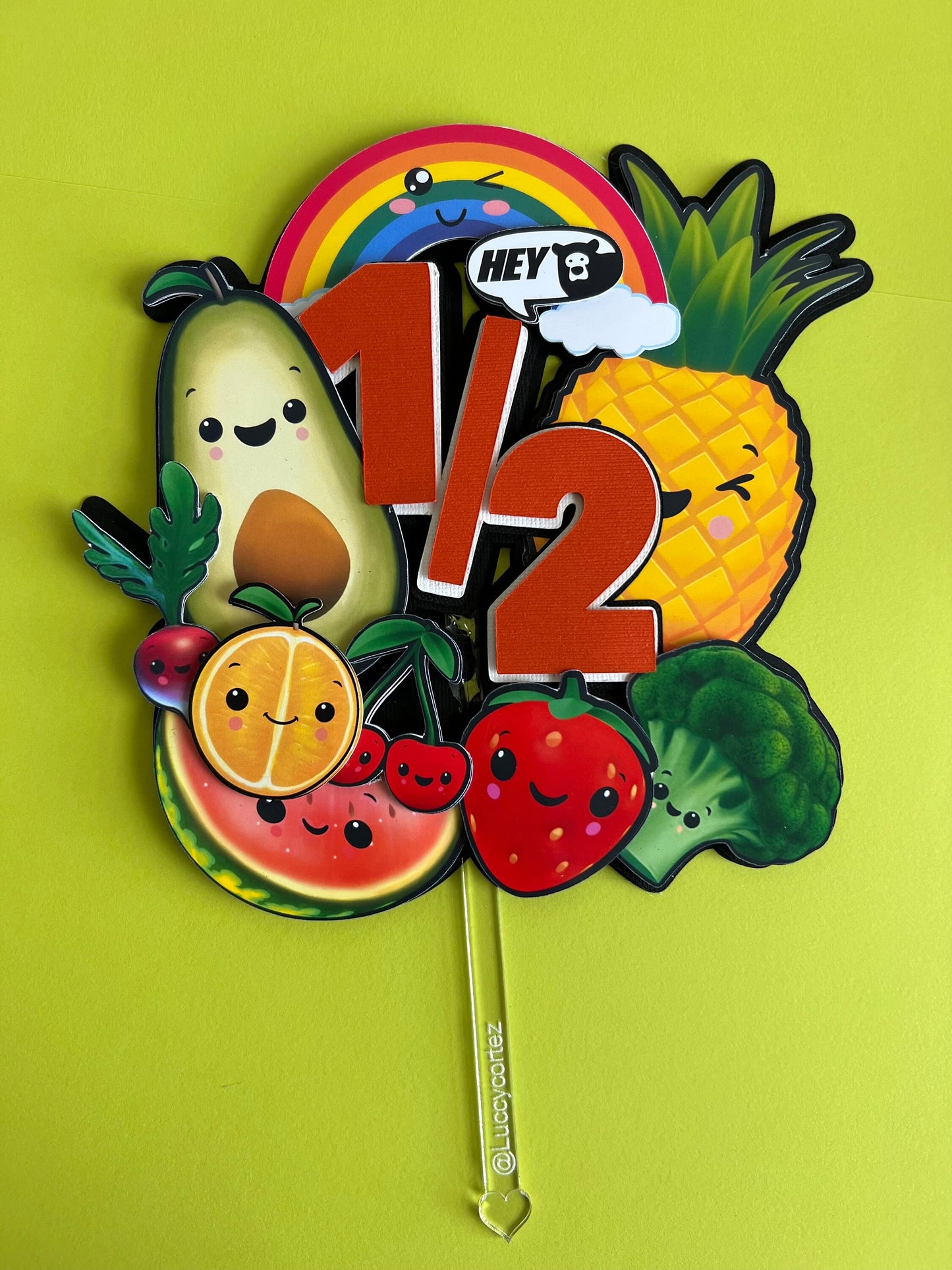 Hey Bear sensory Cake topper - Hey Bear Happy Birthday - Hey Bear smash Party - Hey Bear Baby Birthday - Birthday Decor for Kids Party