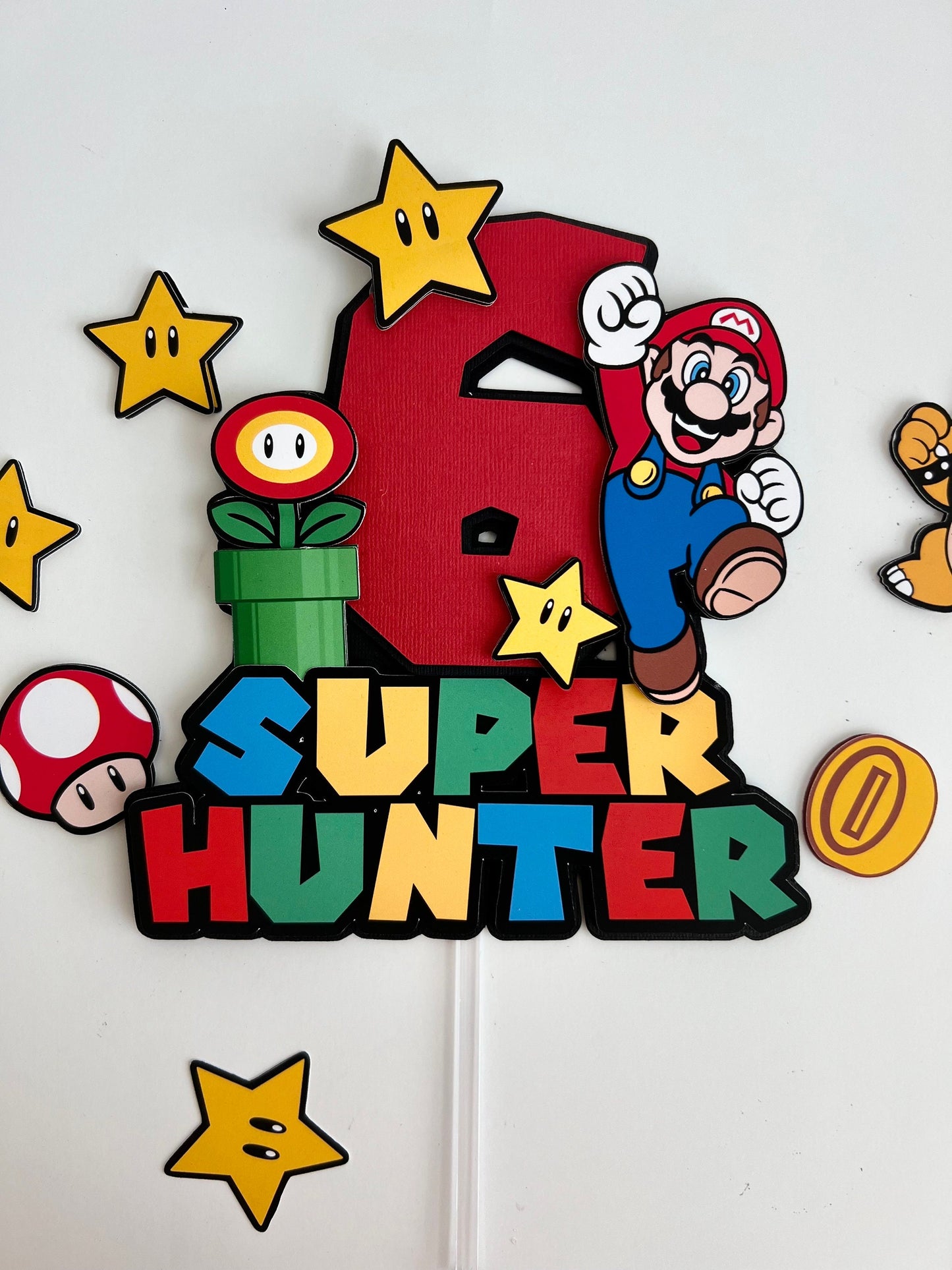 Super Mario Inspired cake topper - Luigi cake topper - Mario and Luigi cake topper- Mario cake decor