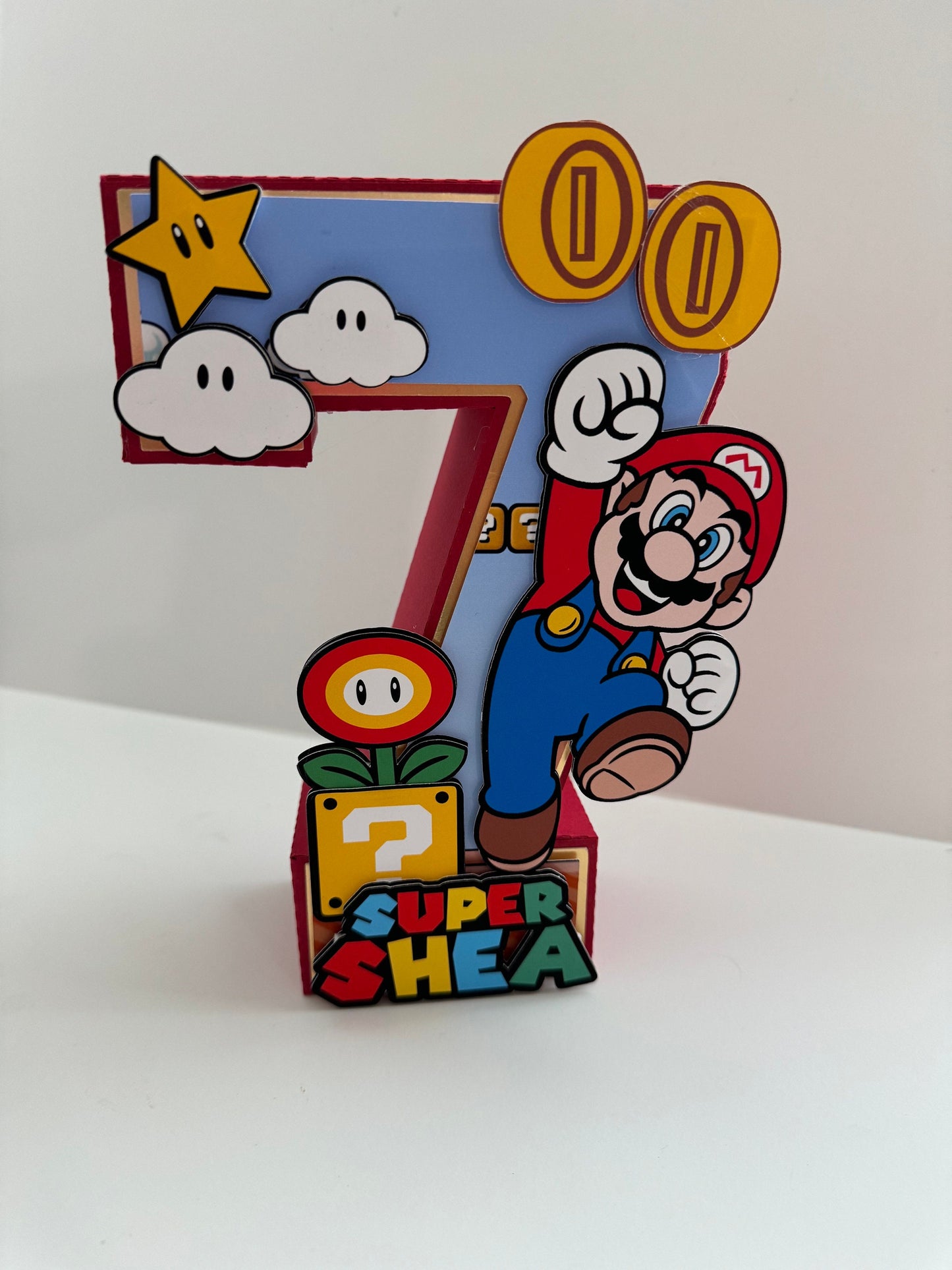 Mario 3D letters / Mario Brothers Birthday Decorations / Super Party / Mario Game Birthday / Boys and Girls 3D Letters
