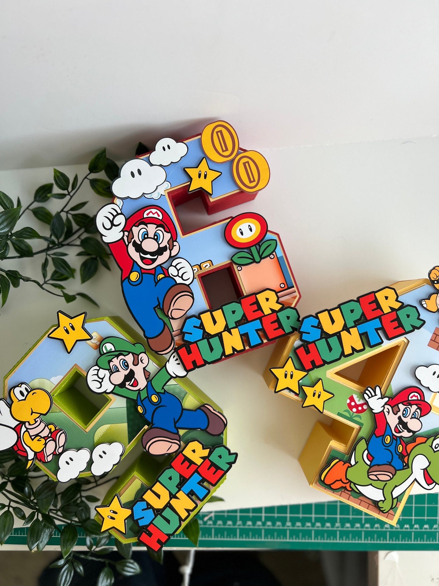 Mario 3D letters / Mario Brothers Birthday Decorations / Super Party / Mario Game Birthday / Boys and Girls 3D Letters