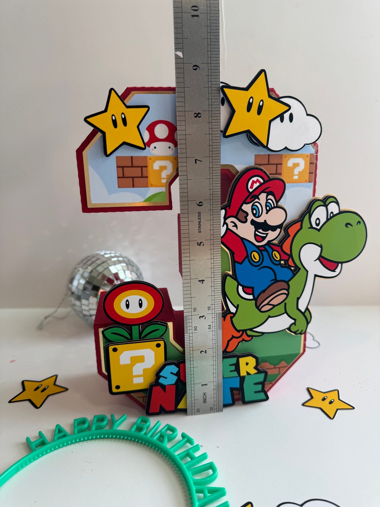 Super Mario 3D letters / Mario Brothers Birthday Decorations / Super Party / Mario Game Birthday / Boys and Girls 3D Large Number