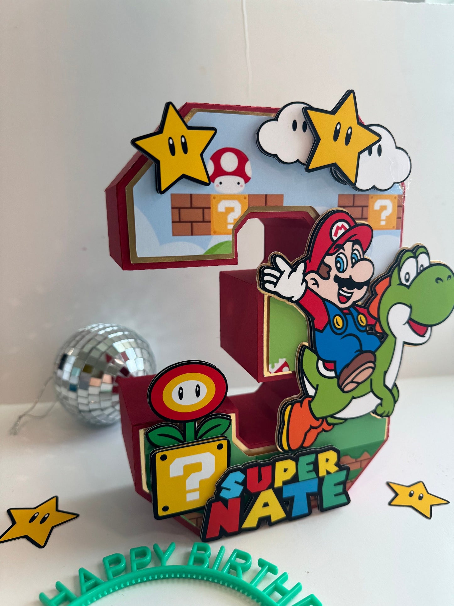 Super Mario 3D letters / Mario Brothers Birthday Decorations / Super Party / Mario Game Birthday / Boys and Girls 3D Large Number