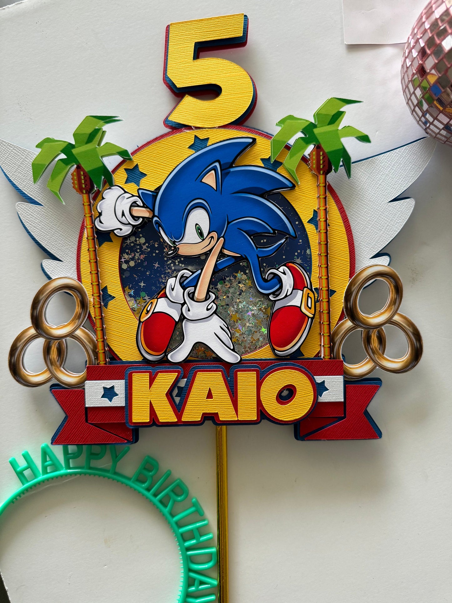 Sonic the Hedgehog Cake Topper Sonic Party Decoration