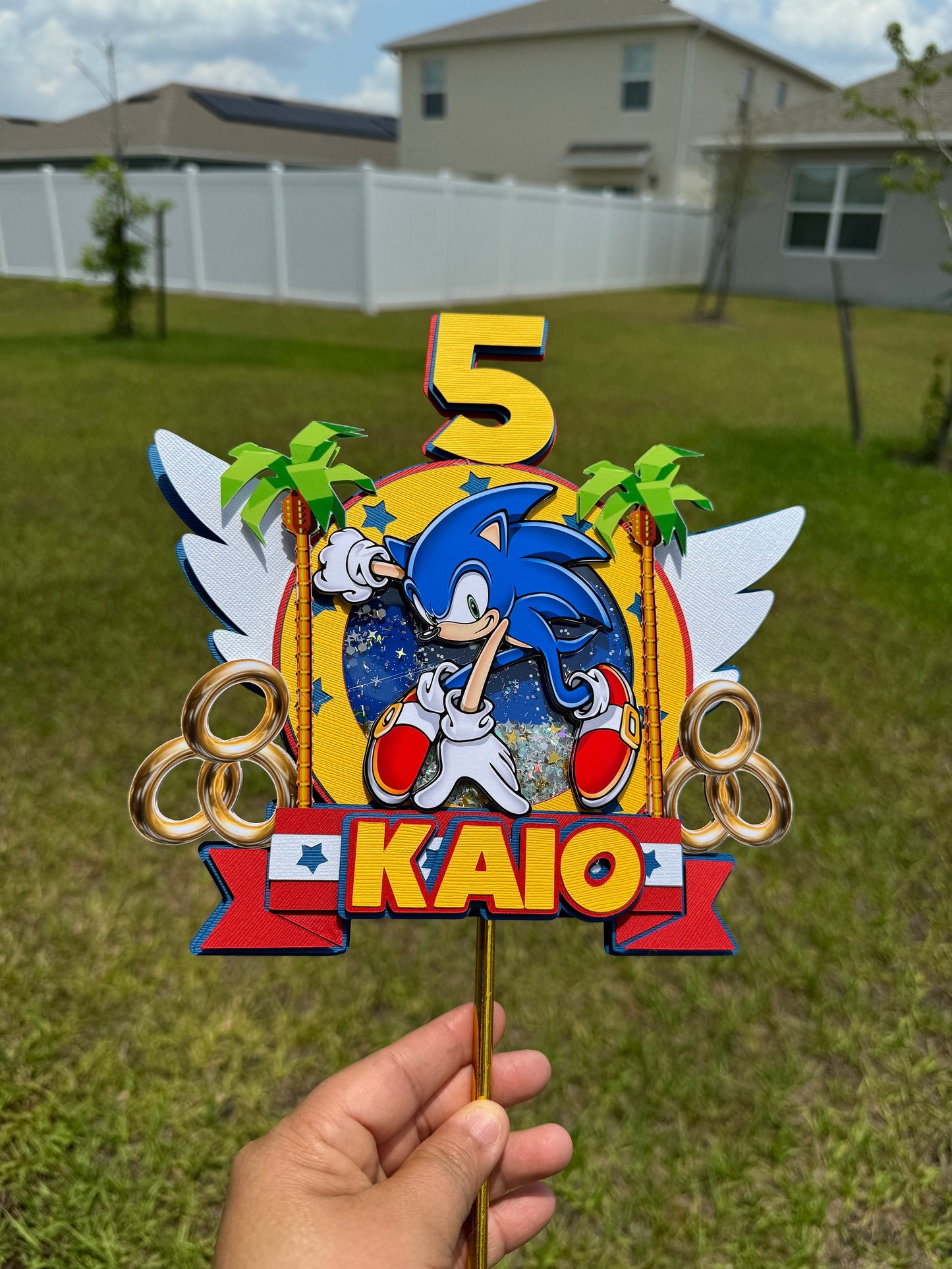 Sonic the Hedgehog Cake Topper Sonic Party Decoration
