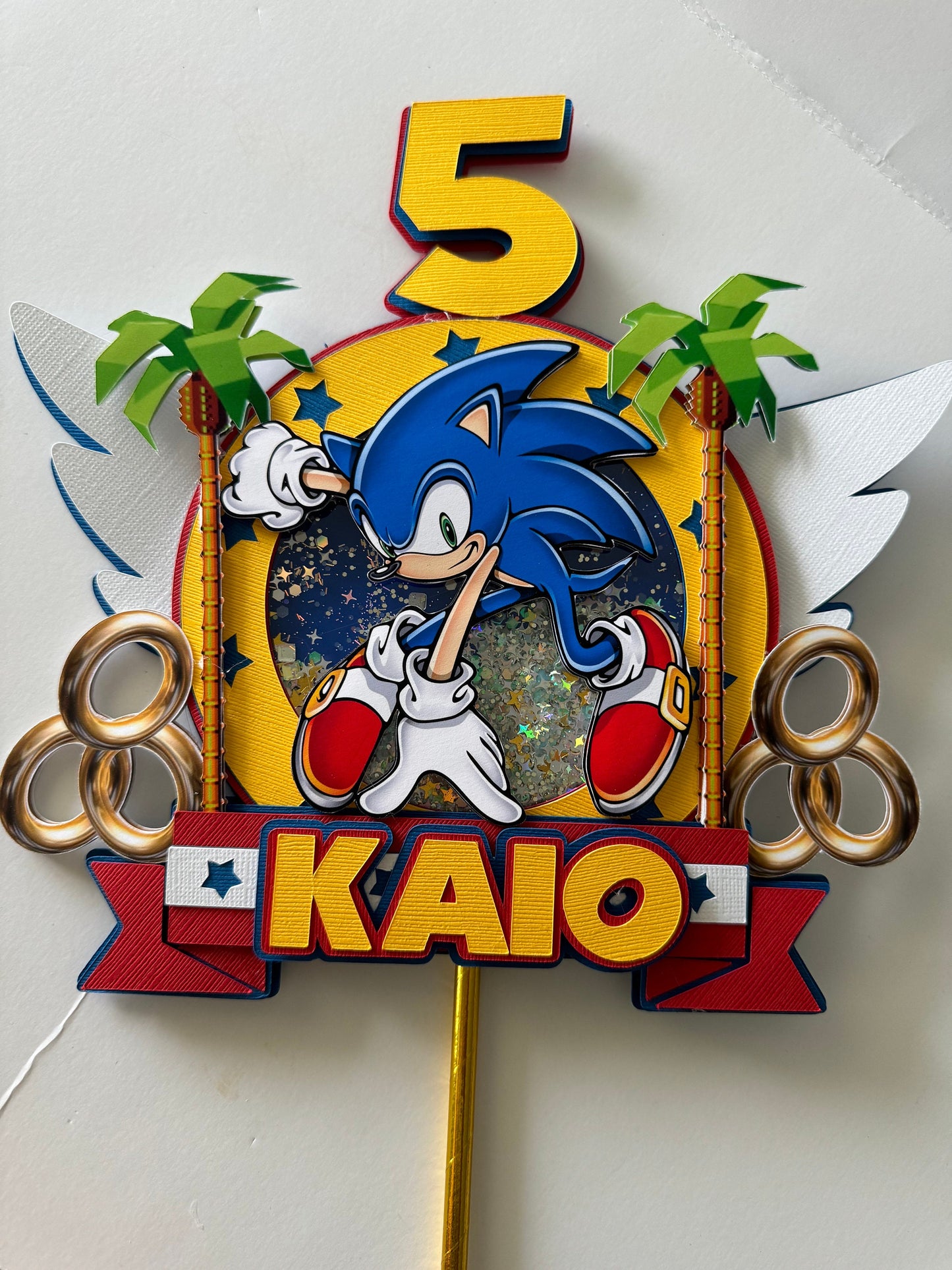 Sonic the Hedgehog Cake Topper Sonic Party Decoration