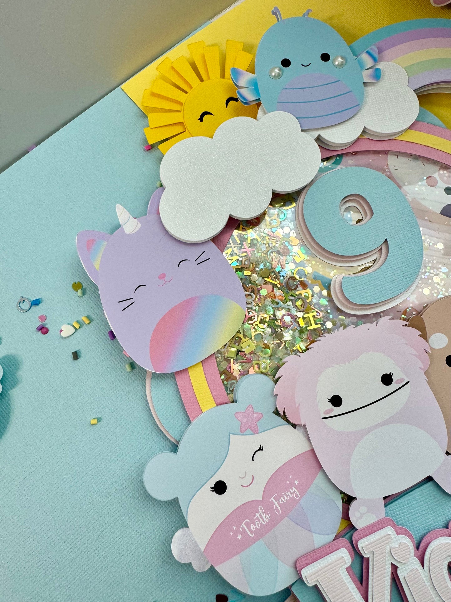 Squishmallows Theme Cake Topper | Cute Plush Animal Cake Topper | Birthday Cake Topper | Party Decoration