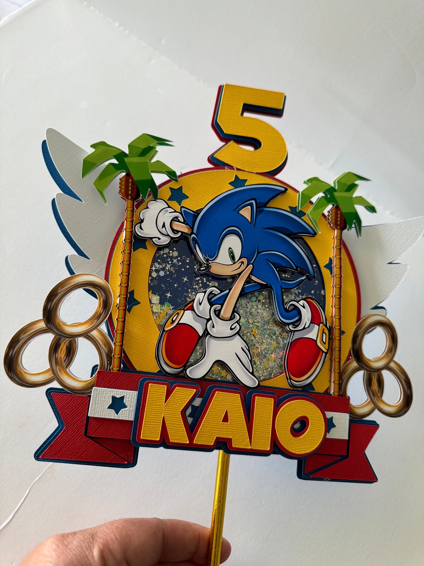 Sonic the Hedgehog Cake Topper Sonic Party Decoration