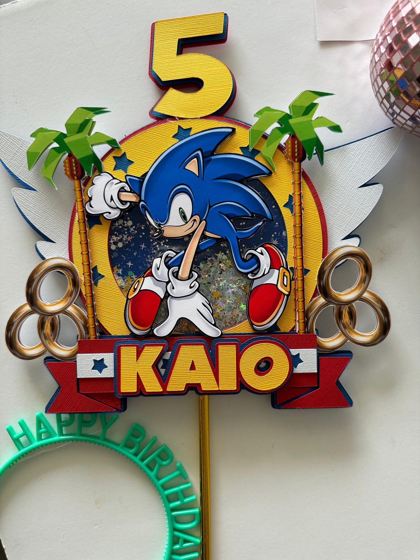 Sonic the Hedgehog Cake Topper Sonic Party Decoration