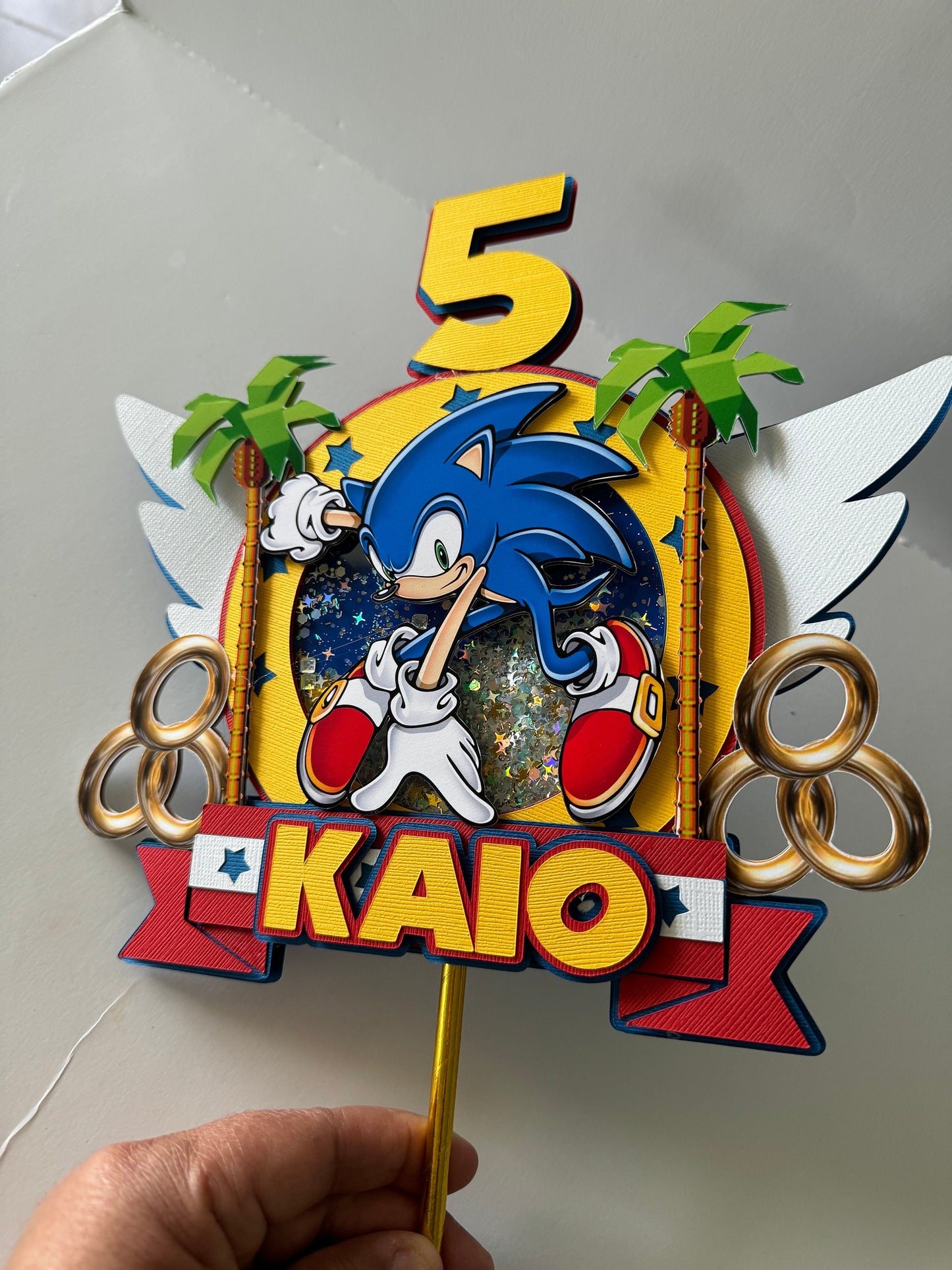 Sonic the Hedgehog Cake Topper Sonic Party Decoration