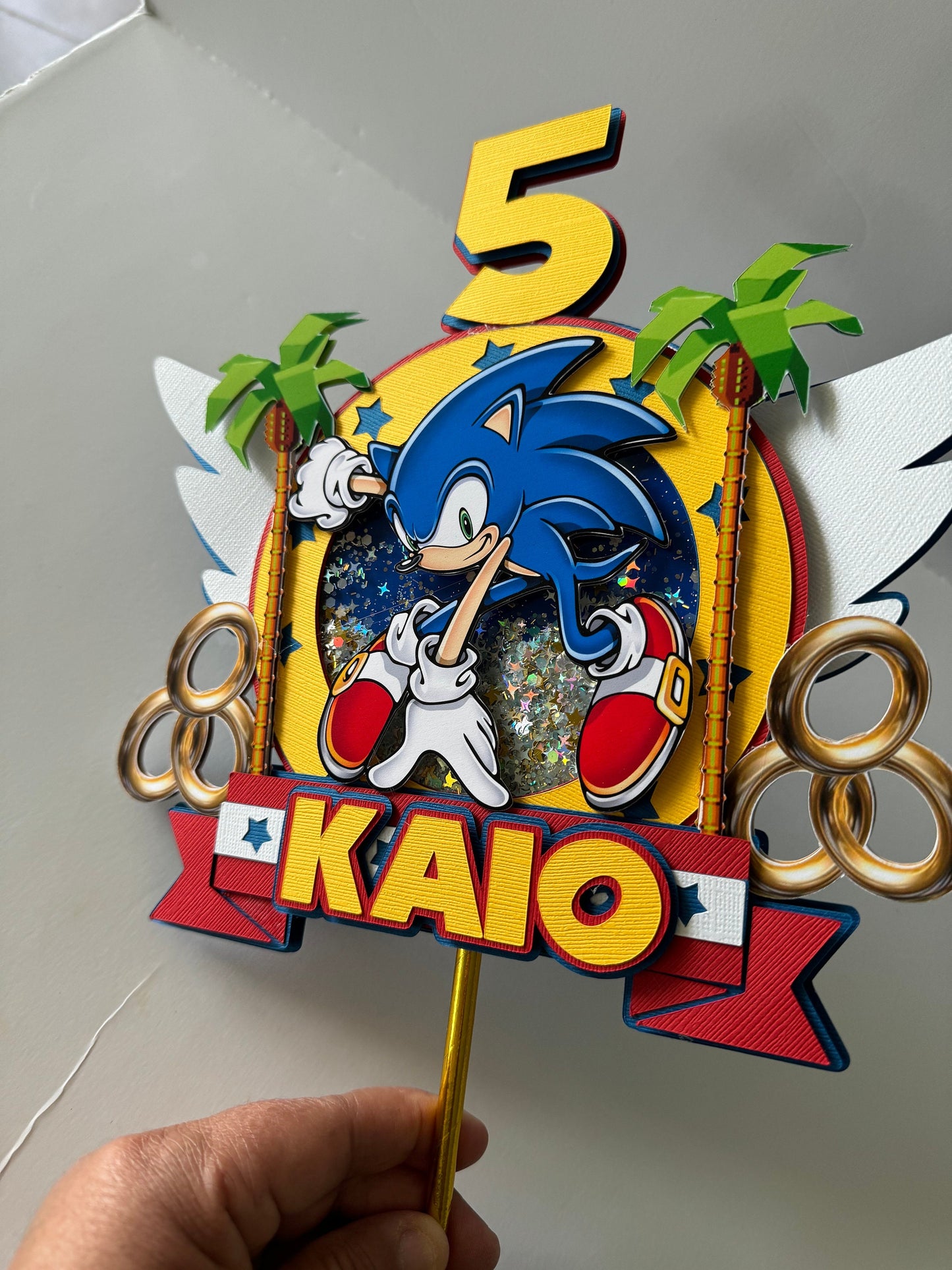 Sonic the Hedgehog Cake Topper Sonic Party Decoration