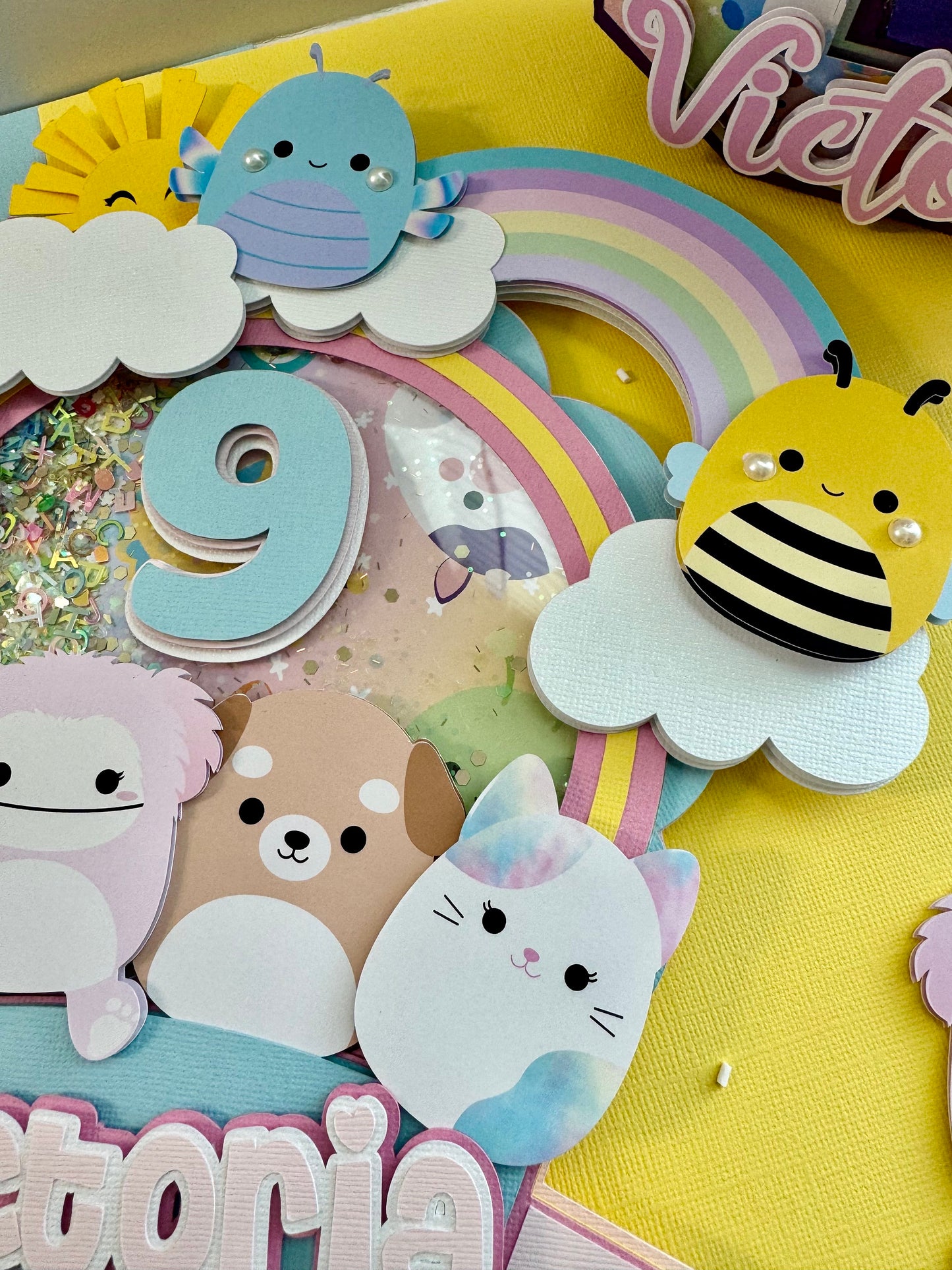 Squishmallows Theme Cake Topper | Cute Plush Animal Cake Topper | Birthday Cake Topper | Party Decoration