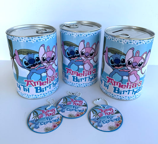 Stitch and Angel party favor Coin Bank