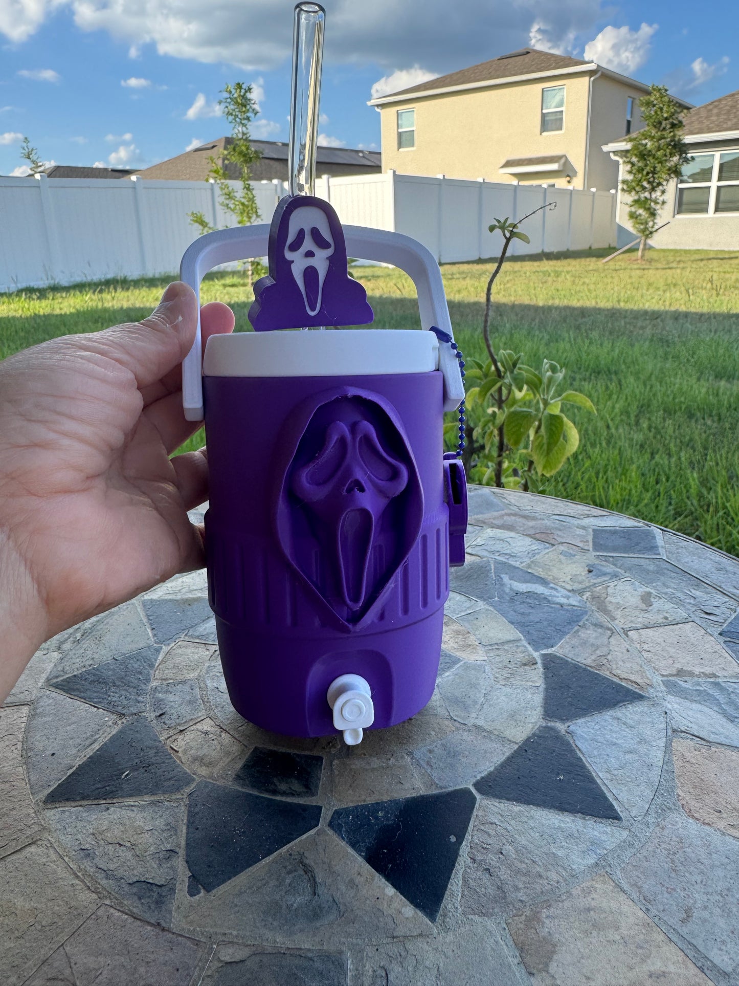 Ghost face 12oz can cooler holder