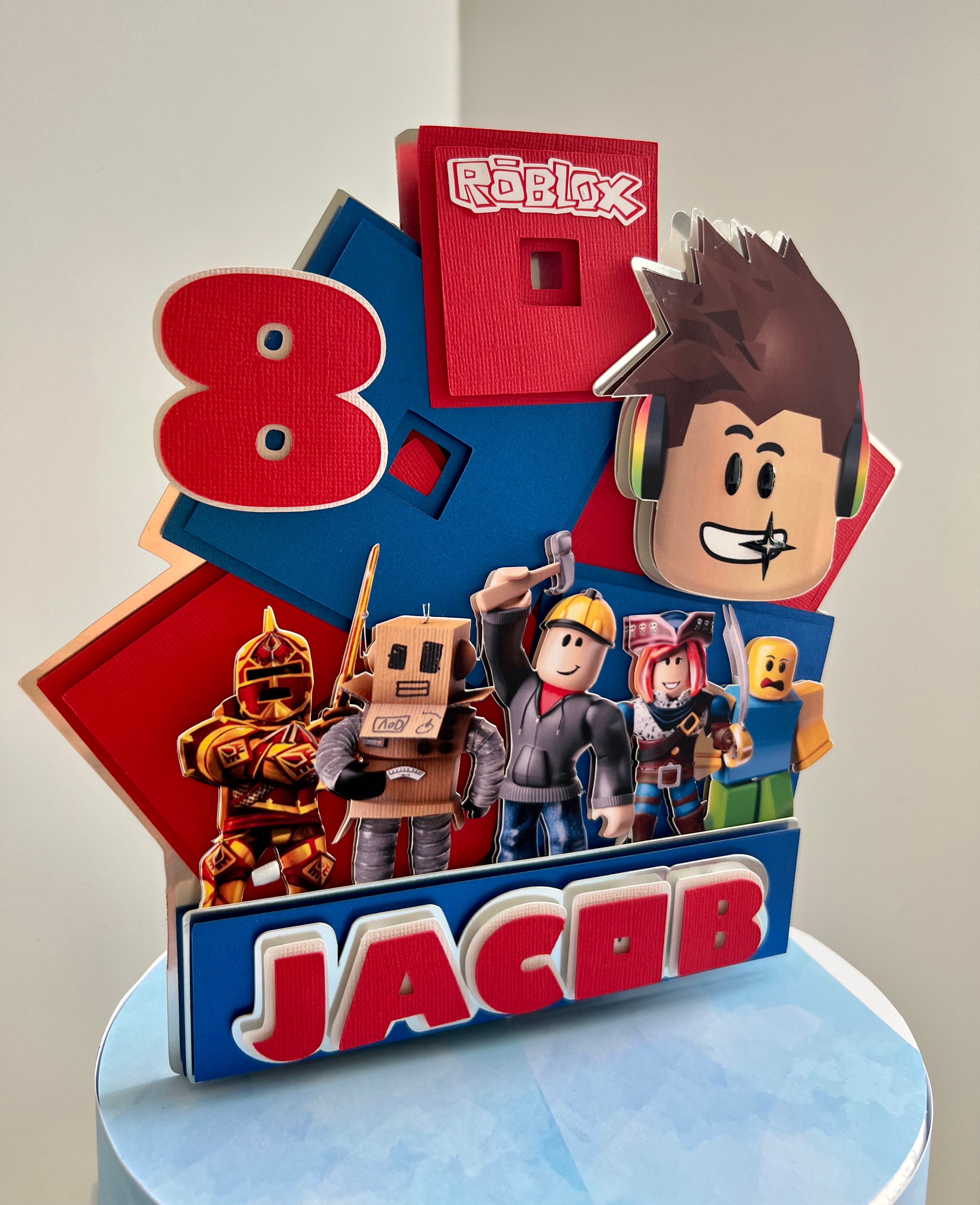 roblox cake topper roblox theme birthday roblox party decor