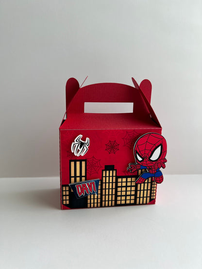 Spider-Man Favor Box, Spiderman Party Bags, Spiderman Party Favor, 3D Spiderman Gift Box, Boy Spider-Man Birthday