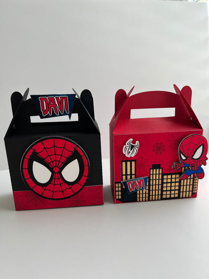 Spider-Man Favor Box, Spiderman Party Bags, Spiderman Party Favor, 3D Spiderman Gift Box, Boy Spider-Man Birthday