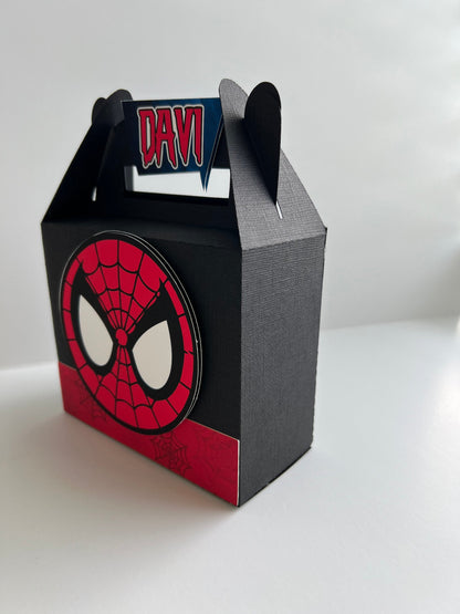 Spider-Man Favor Box, Spiderman Party Bags, Spiderman Party Favor, 3D Spiderman Gift Box, Boy Spider-Man Birthday