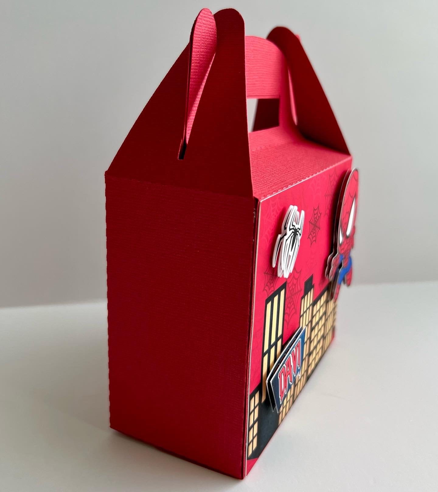 Spider Man favor Box, Spider-Man Birthday, Spiderman Party Bags, Spiderman Gable Bags, Spiderman Party Gift Bag, Spiderman 3D Candy Box