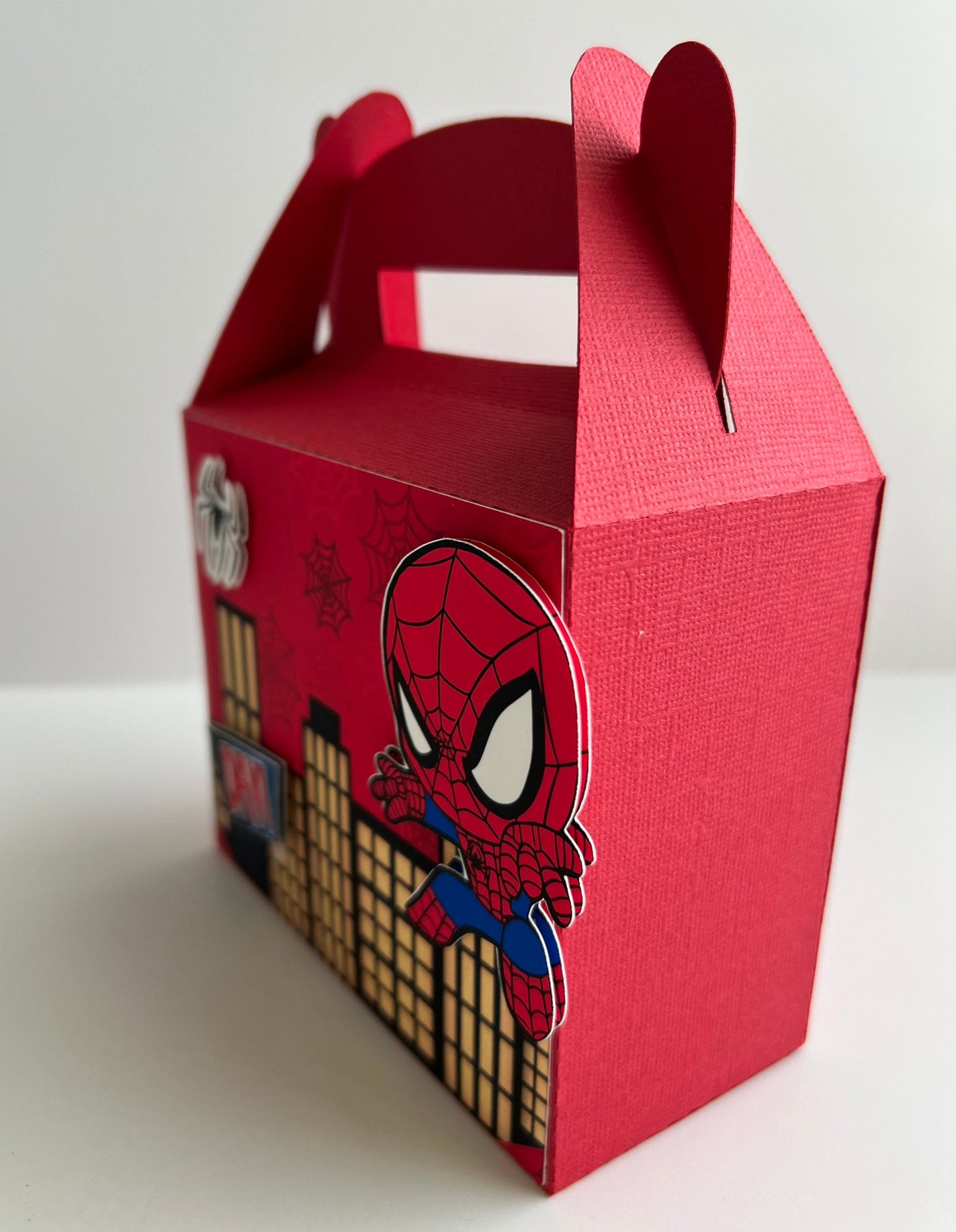 Spider Man favor Box, Spider-Man Birthday, Spiderman Party Bags, Spiderman Gable Bags, Spiderman Party Gift Bag, Spiderman 3D Candy Box