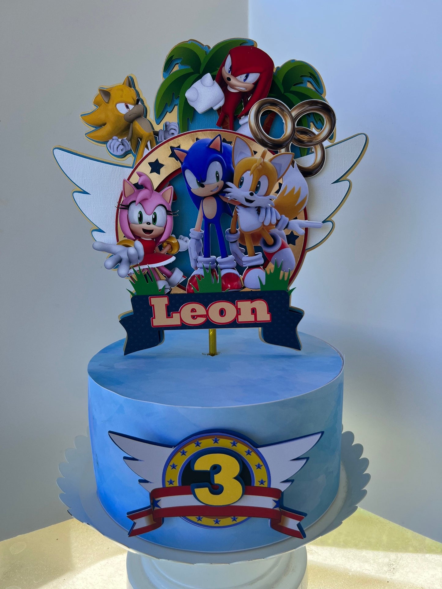 Sonic and Friends Cake Topper, Sonic Birthday, Sonic Cake topper, Super Sonic Topper, Sonic Inspiration, Happy Birthday Cake Topper.