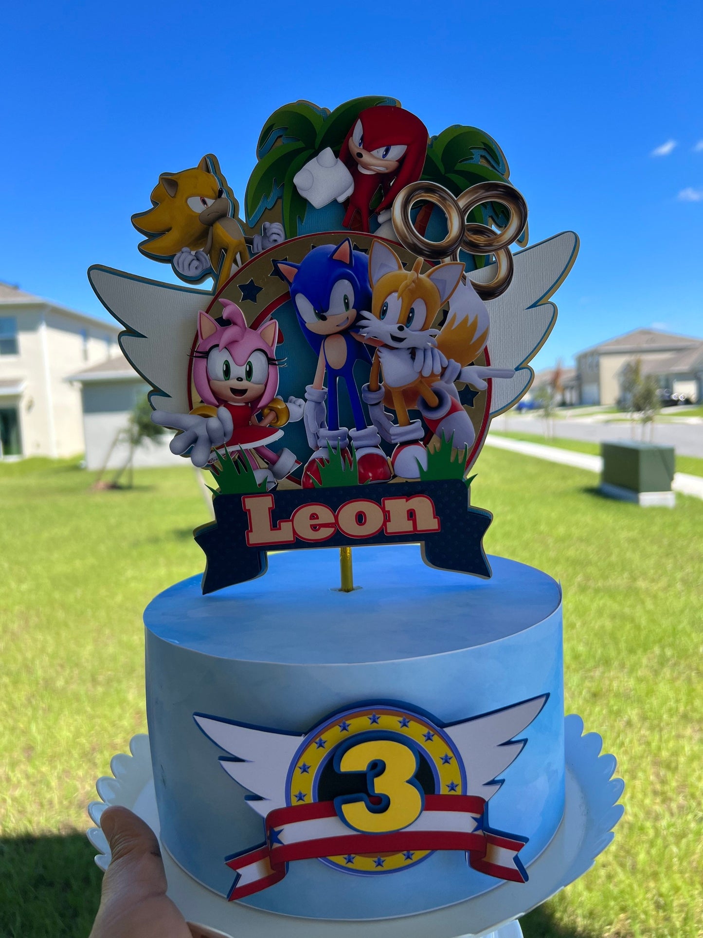 Sonic and Friends Cake Topper, Sonic Birthday, Sonic Cake topper, Super Sonic Topper, Sonic Inspiration, Happy Birthday Cake Topper.