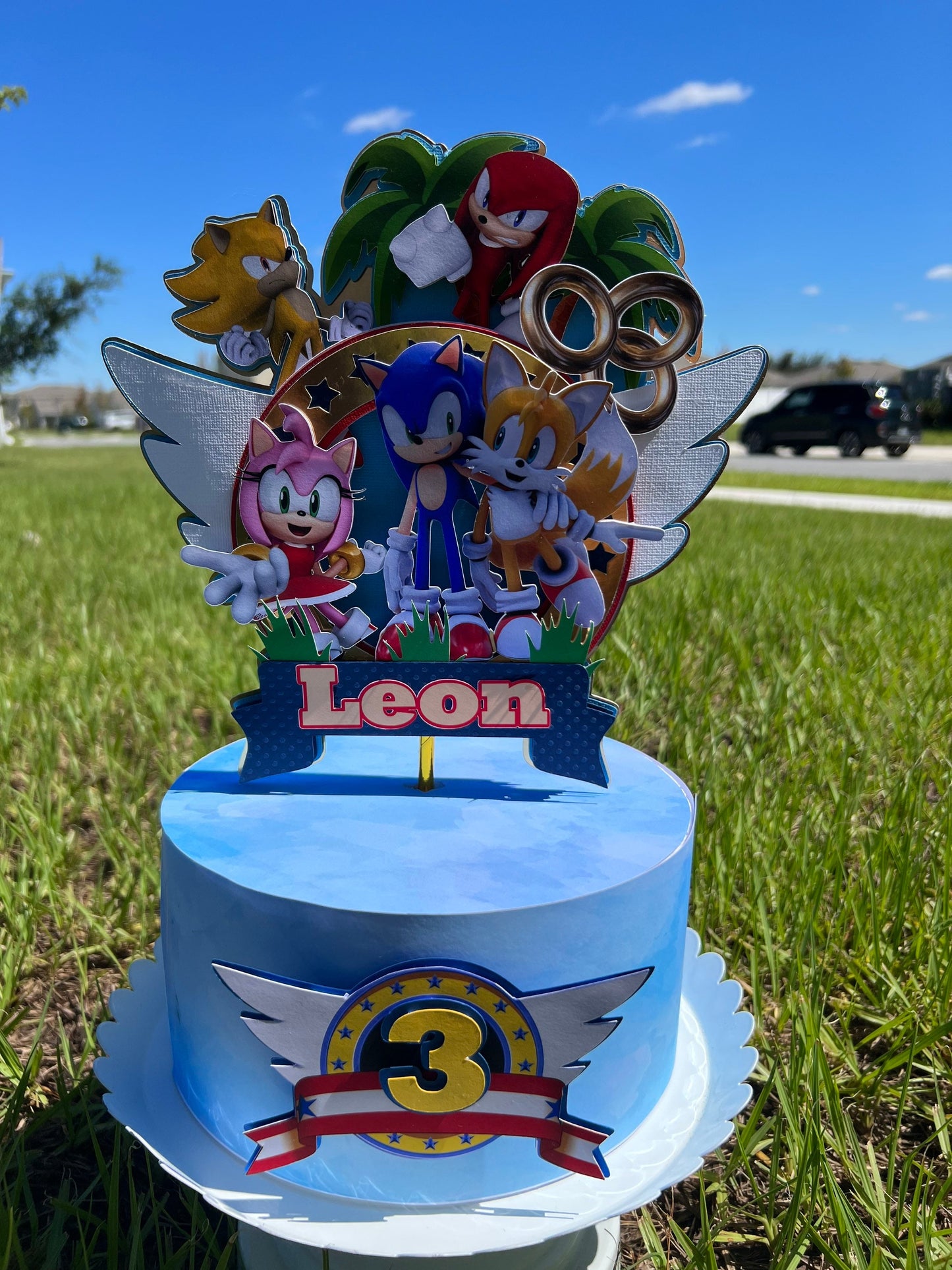 Sonic and Friends Cake Topper, Sonic Birthday, Sonic Cake topper, Super Sonic Topper, Sonic Inspiration, Happy Birthday Cake Topper.