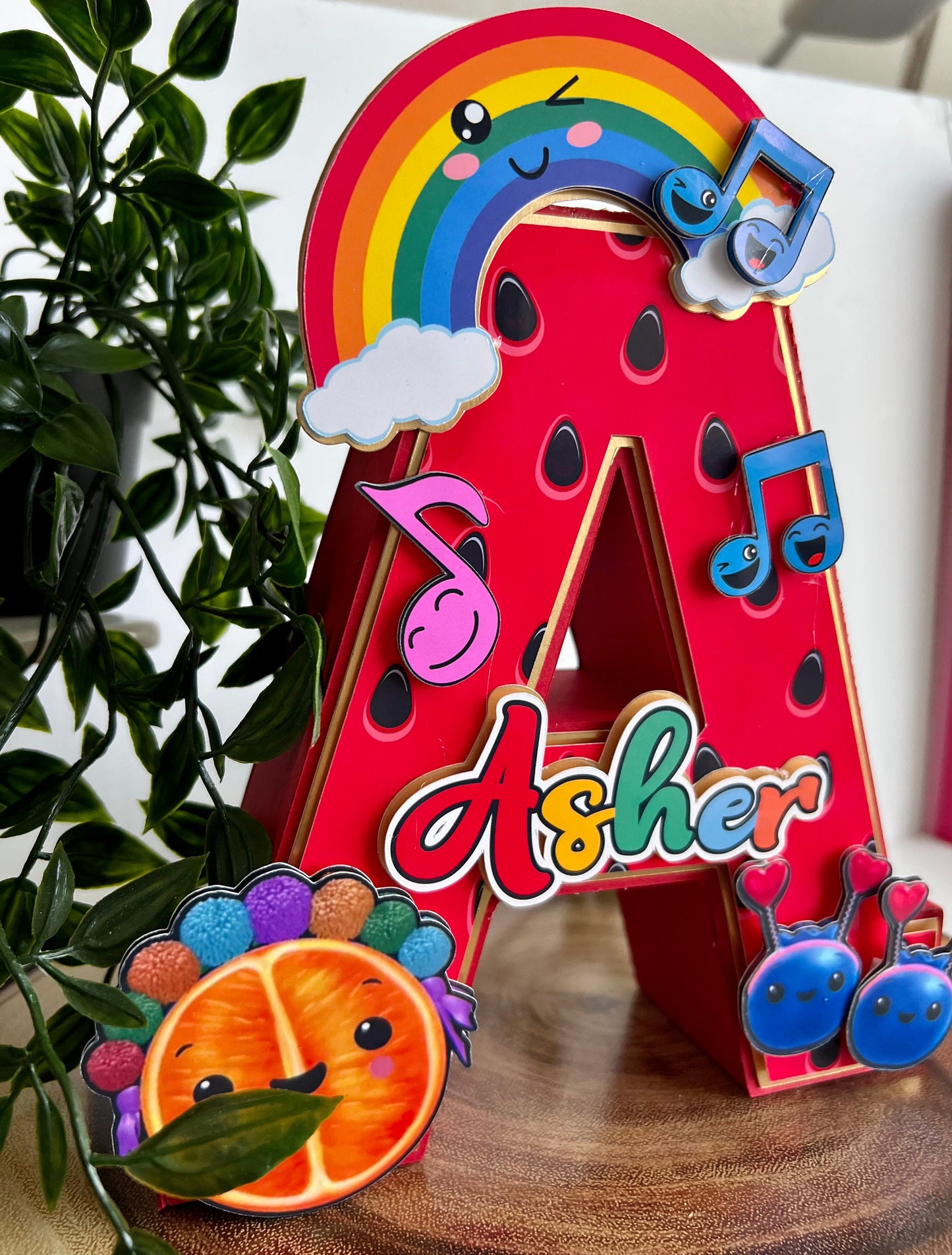 Hey Bear Sensory 3D letters - Hey Bear Sensory Decor - Hey Bear 3D Letter or Number - Hey Bear Sensory Baby centerpiece - Cake Decor