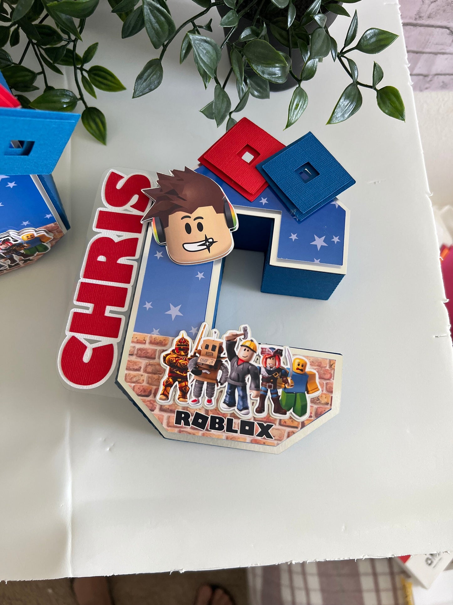 Roblox Game Party Decor - Roblox 3D Letters - Roblox Centerpiece Decor - Roblox game Birthday - 3D Number Roblox Decor