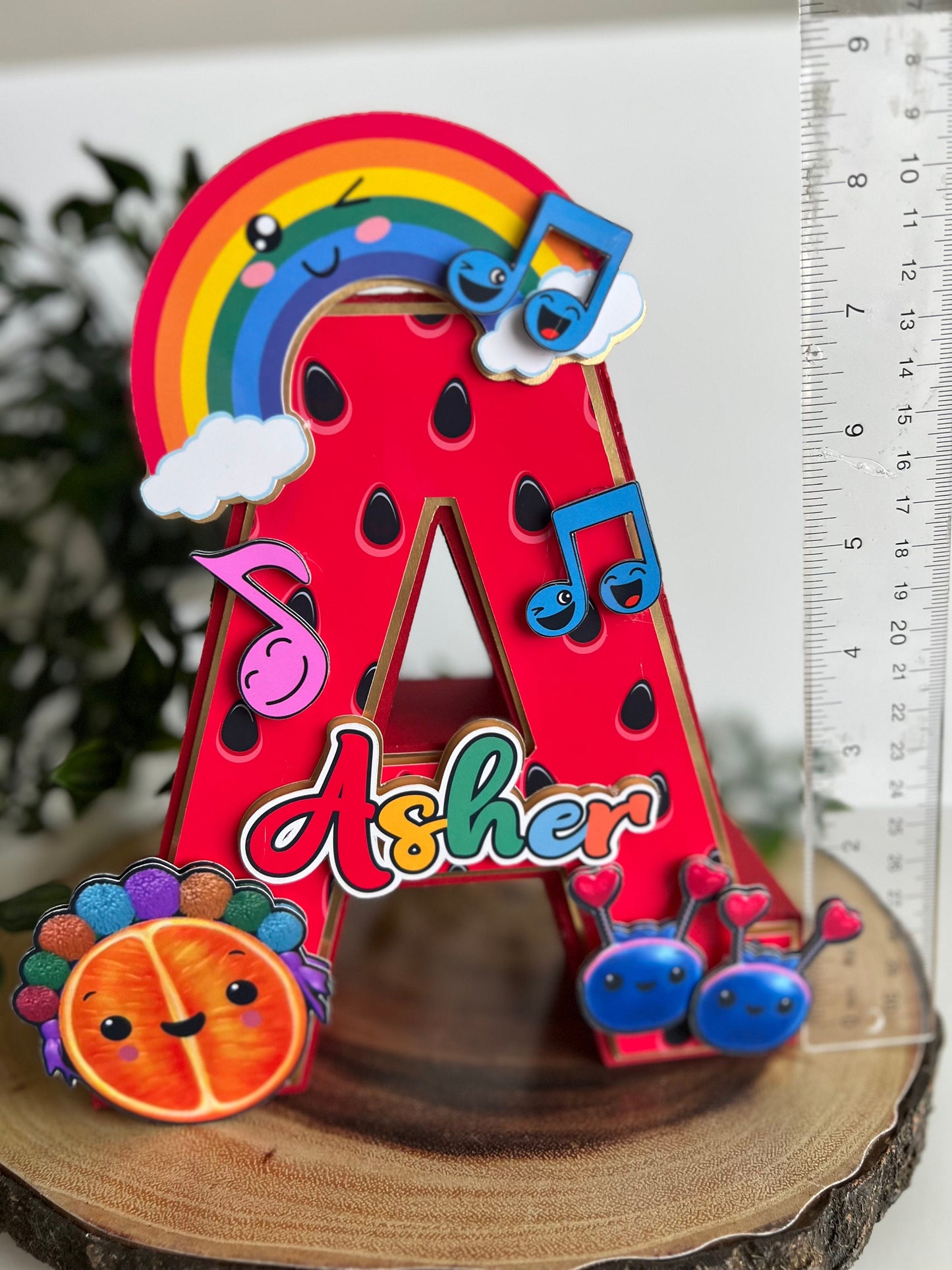 Hey Bear Sensory 3D letters - Hey Bear Sensory Decor - Hey Bear 3D Letter or Number - Hey Bear Sensory Baby centerpiece - Cake Decor