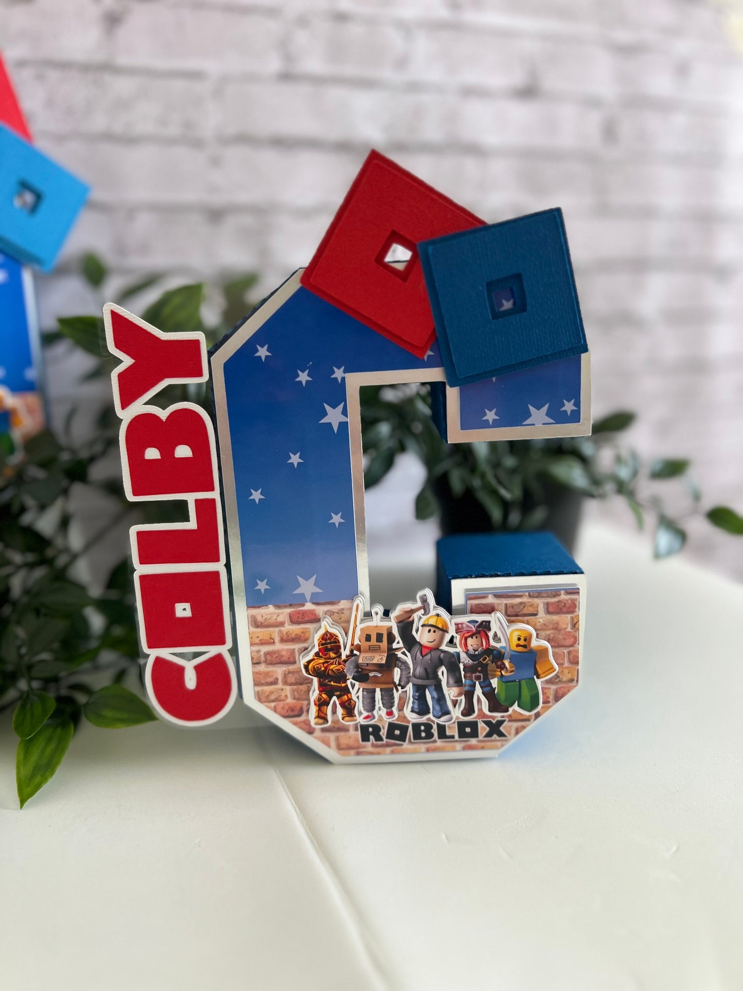 Roblox Game Party Decor - Roblox 3D Letters - Roblox Centerpiece Decor - Roblox game Birthday - 3D Number Roblox Decor