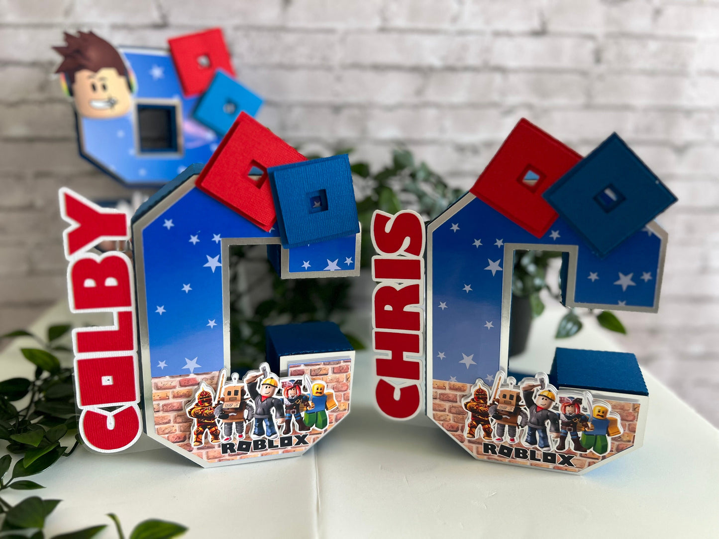 Roblox Game Party Decor - Roblox 3D Letters - Roblox Centerpiece Decor - Roblox game Birthday - 3D Number Roblox Decor