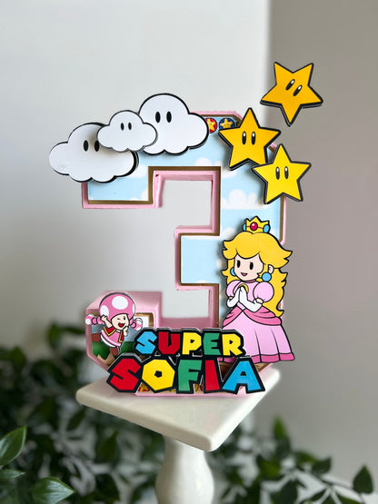 Princess Peach 3D Letters or Numbers | Princess Party Theme | Princess Birthday| Girl Party Decor | Princess Centerpiece