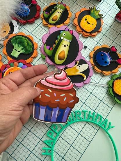 Hey Bear Sensory Cupcake Toppers - Kids Party Cupcake Topper - Custom Cupcaketoppers - Personalized Cupcake Toppers - Kids Party Decor